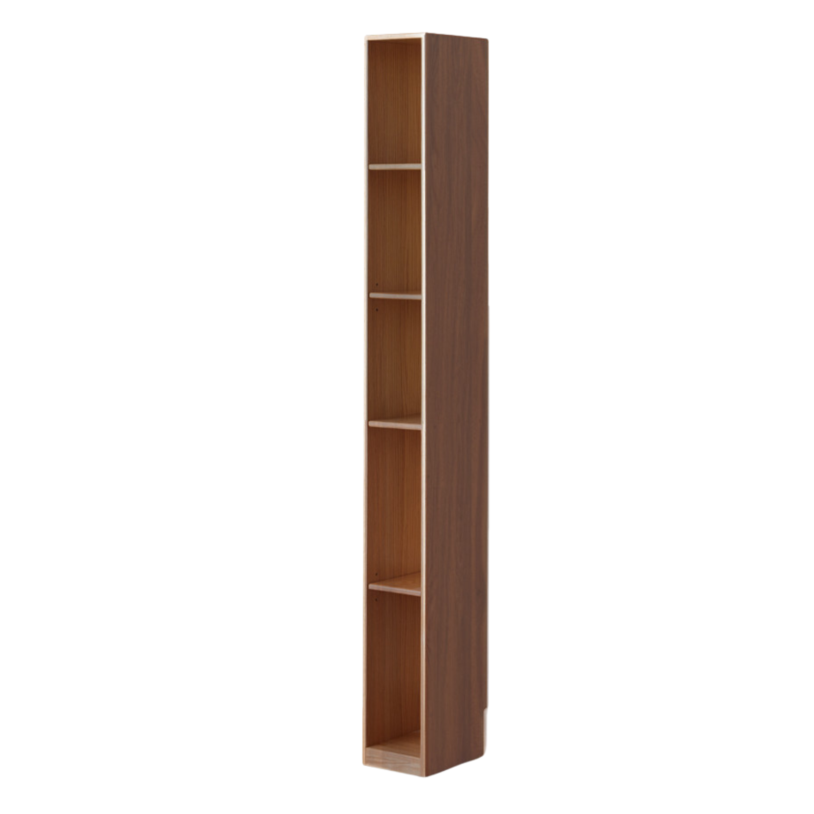 Oak Solid Wood Ultra Narrow Bookcase - Space-Saving Bookshelf for Small Rooms, Apartments & Home Office | Durable & Stylish Storage Solution
