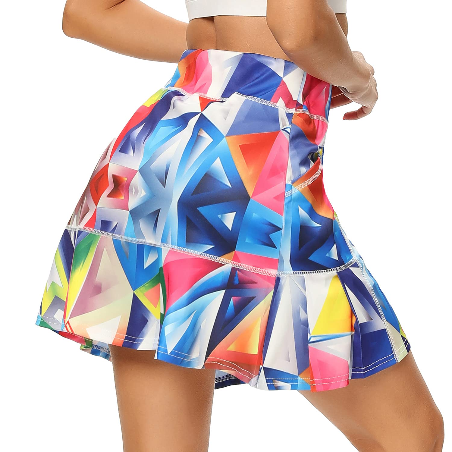 WOWENY Women's High Waist Athletic Skorts with Pockets - Tennis Golf Workout Running Skirt for Women - Perfect for Sports, Gym & Casual Wear
