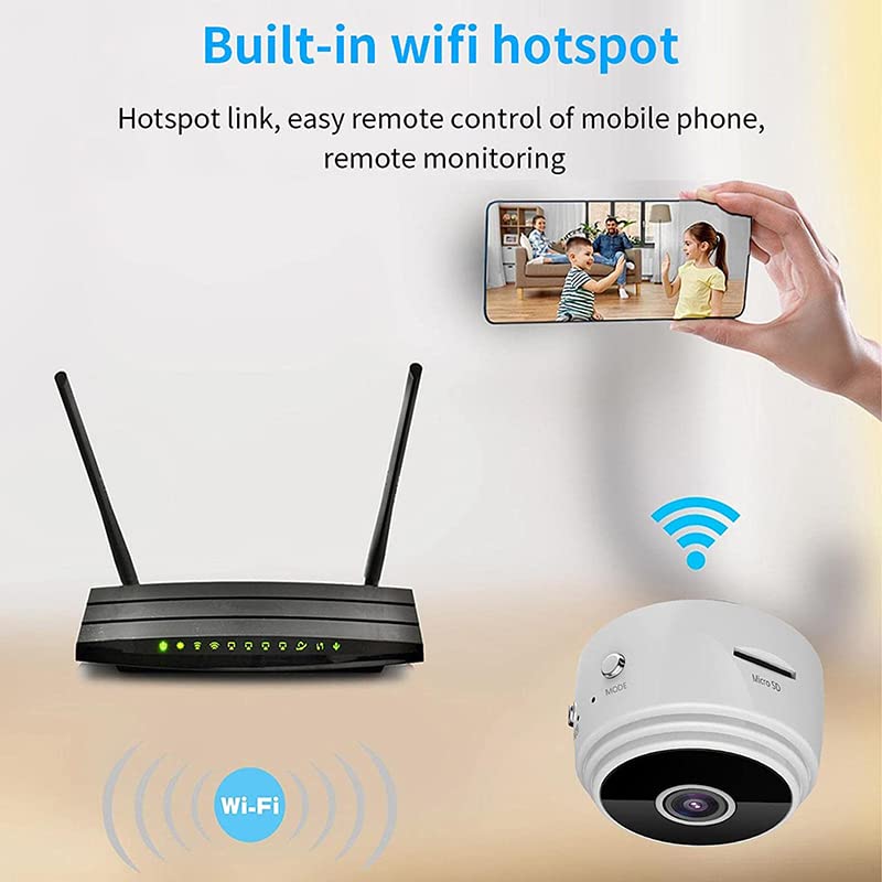 KMOCEPLY Mini Spy Camera - 1080P HD Wireless Hidden Camera with Night Vision & Motion Detection | Portable Nanny Cam, Baby Monitor & Home Security Surveillance for Indoor/Outdoor Use