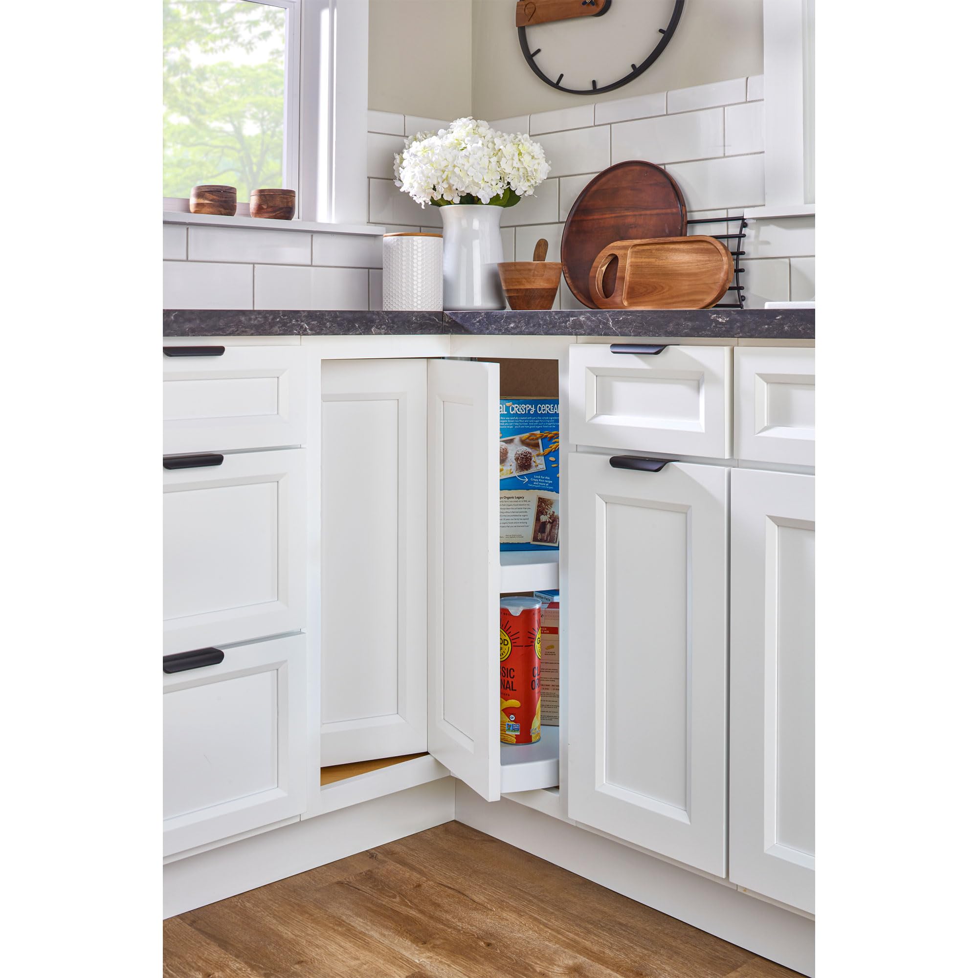 Rev-A-Shelf 2-Tier Pie-Cut Lazy Susan for Corner Base Cabinets - 24