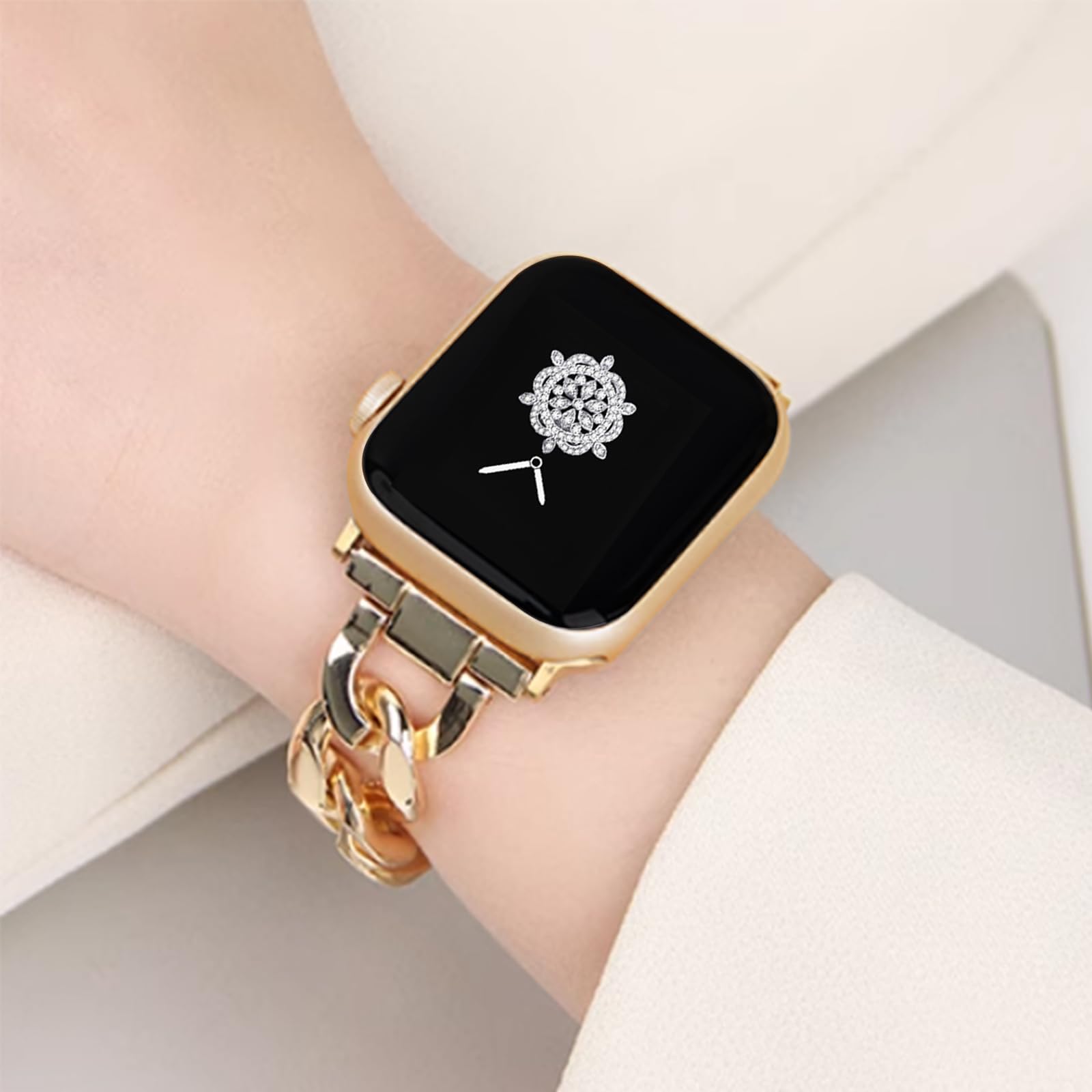 Kolgios 38mm 40mm 41mm 42mm 44mm 45mm 46mm Women's Fashion Smartwatch Band - Compatible with Apple Watch Series 10/9/8/7/6/SE/5/4 - Stylish Replacement Strap for iWatch - Perfect Gift for Her - Ideal for Workouts, Office Wear & Everyday Fashion Accessory