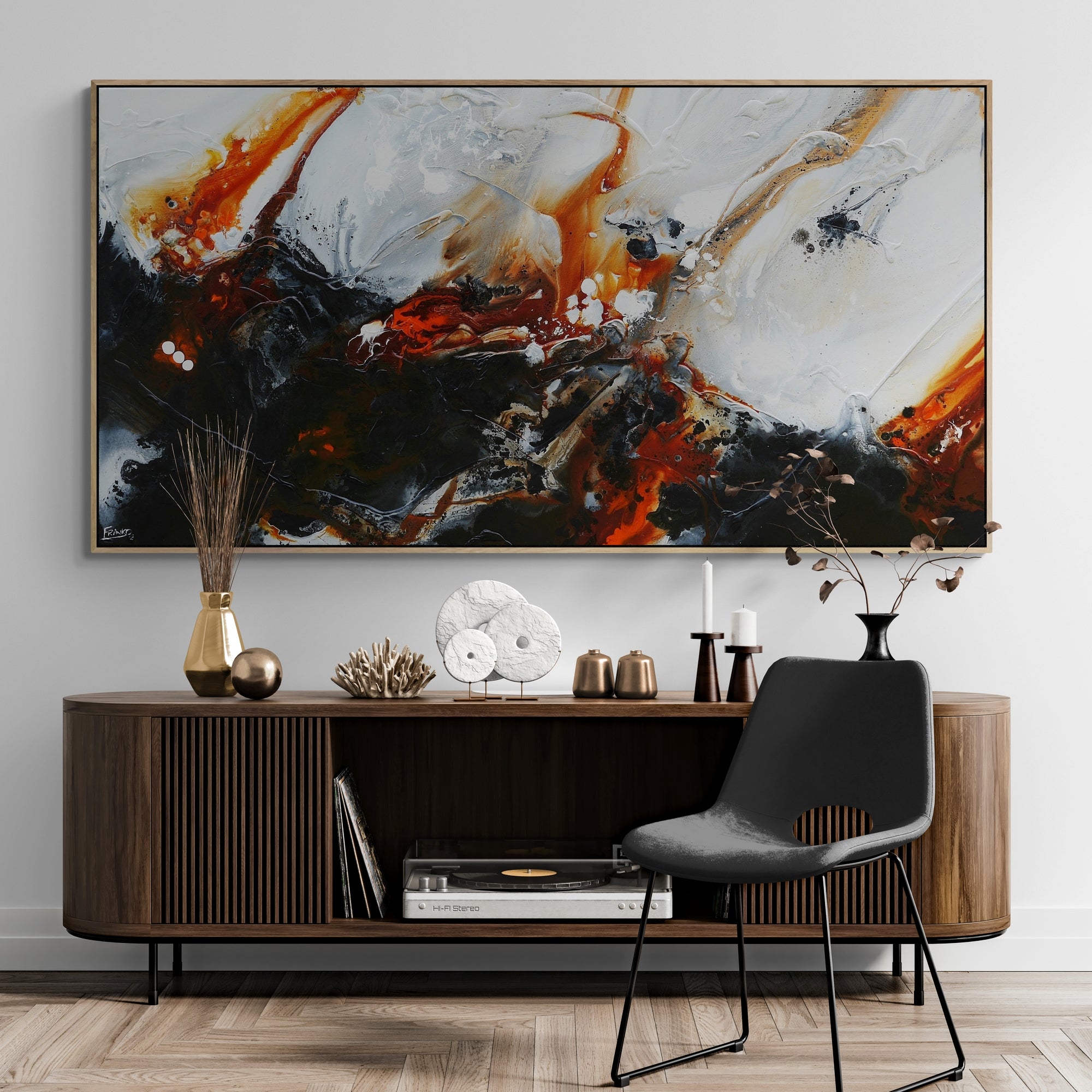 190cm x 100cm Large Textured Abstract Canvas Art Painting - Modern Wall Decor for Living Room, Bedroom & Office
