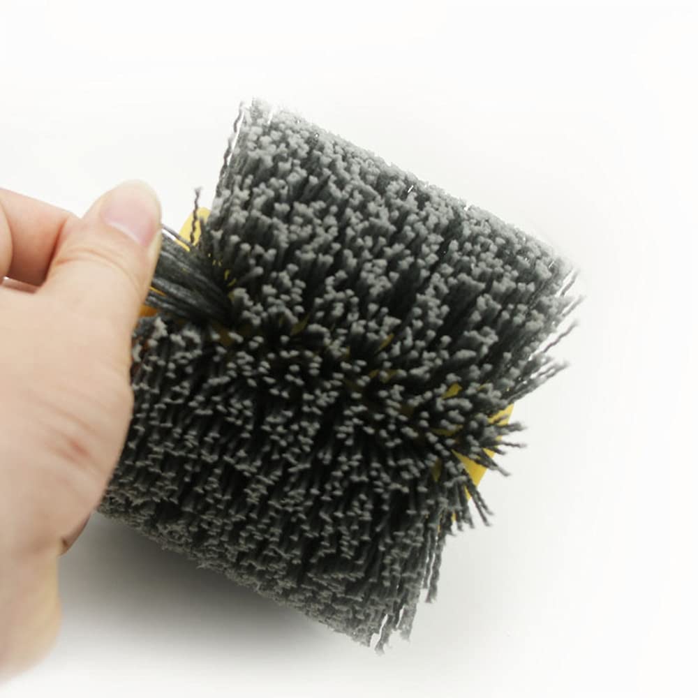 Nylon Abrasive Wire Drum Polishing Wheel - 80 Grit Electric Brush for Woodworking & Metalworking | Surface Grinding & Finishing Tool for DIY Projects & Professional Workshops