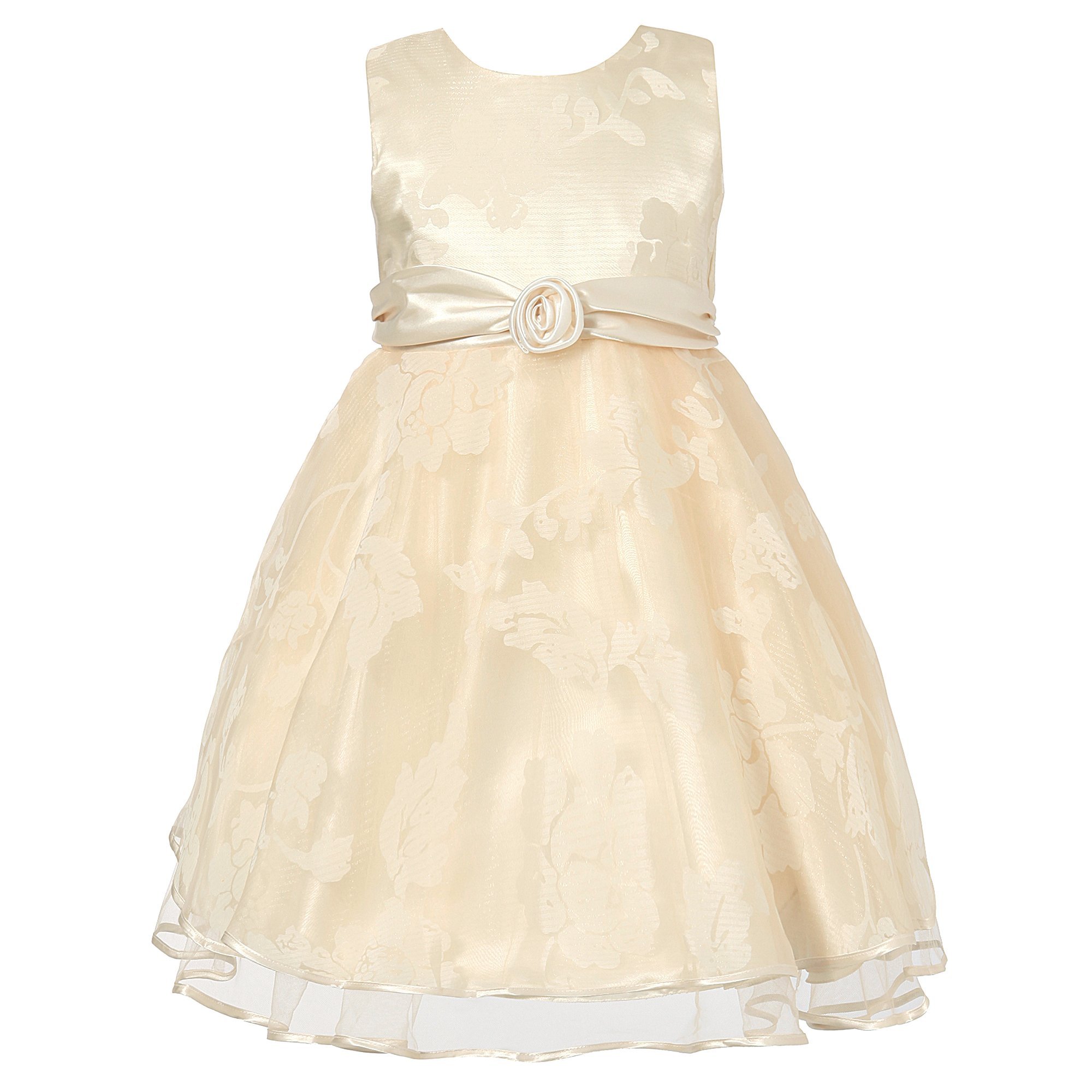 Richie House Girls' Sweet Party Dress with Flower Accents - Elegant Floral Birthday Dress for Toddler & Kids Size 3-8 (RH1936) - Perfect for Birthday Parties, Weddings & Special Occasions