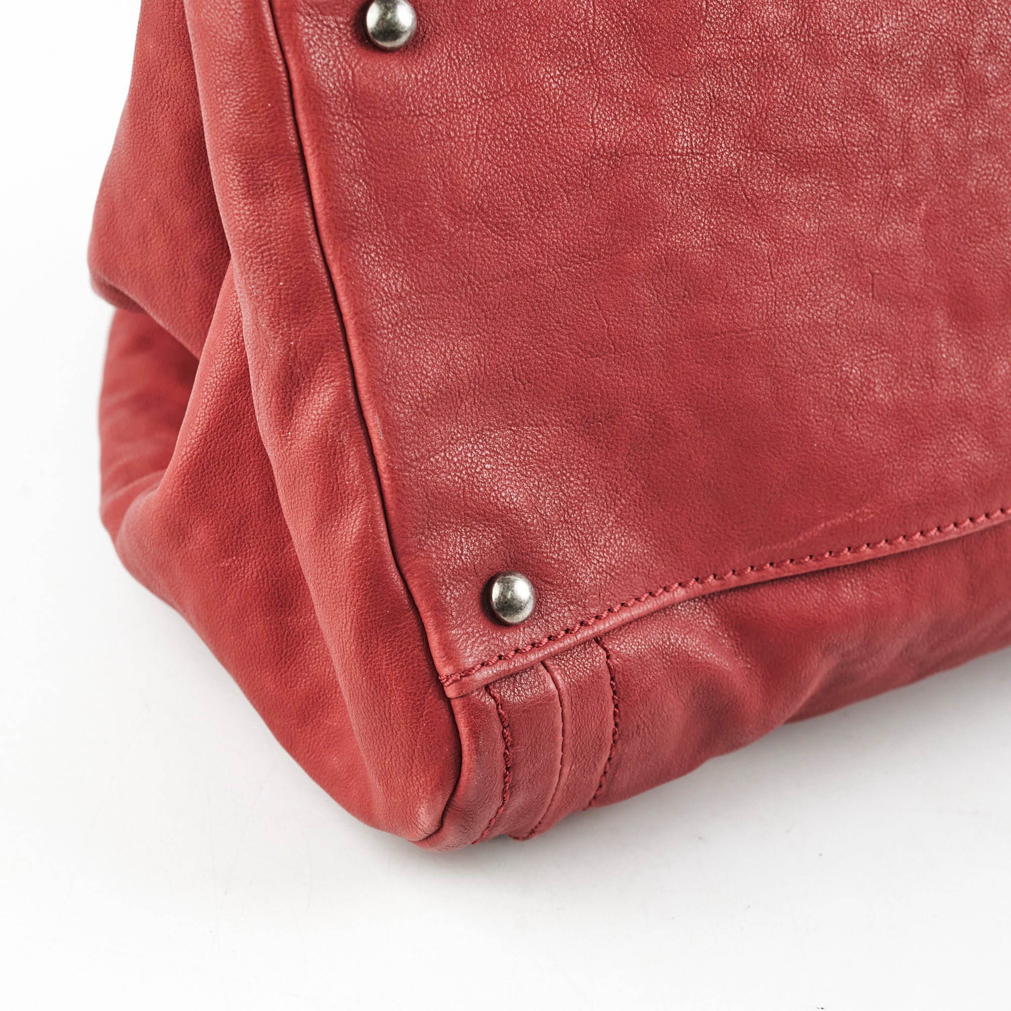 Chanel CC Chain Leather Tote Bag - Genuine Leather Luxury Handbag for Women, Red | Perfect for Work, Travel & Everyday Use