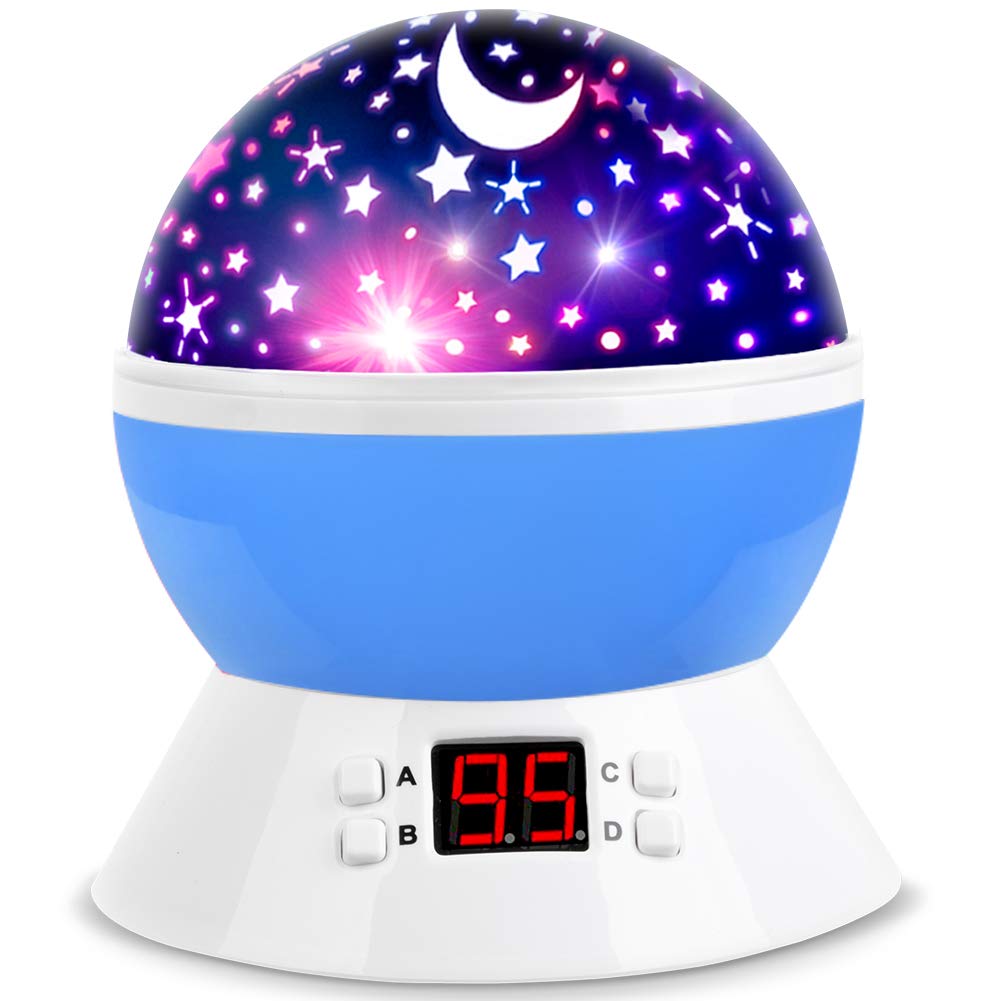 MOKOQI Star Night Light Projector with Timer - Best Birthday Gift for 2-10 Year Old Boys & Girls - Starry Sky Projection Lamp for Kids Room Decor, Nursery Wall Light - Perfect for Bedtime Stories & Relaxation