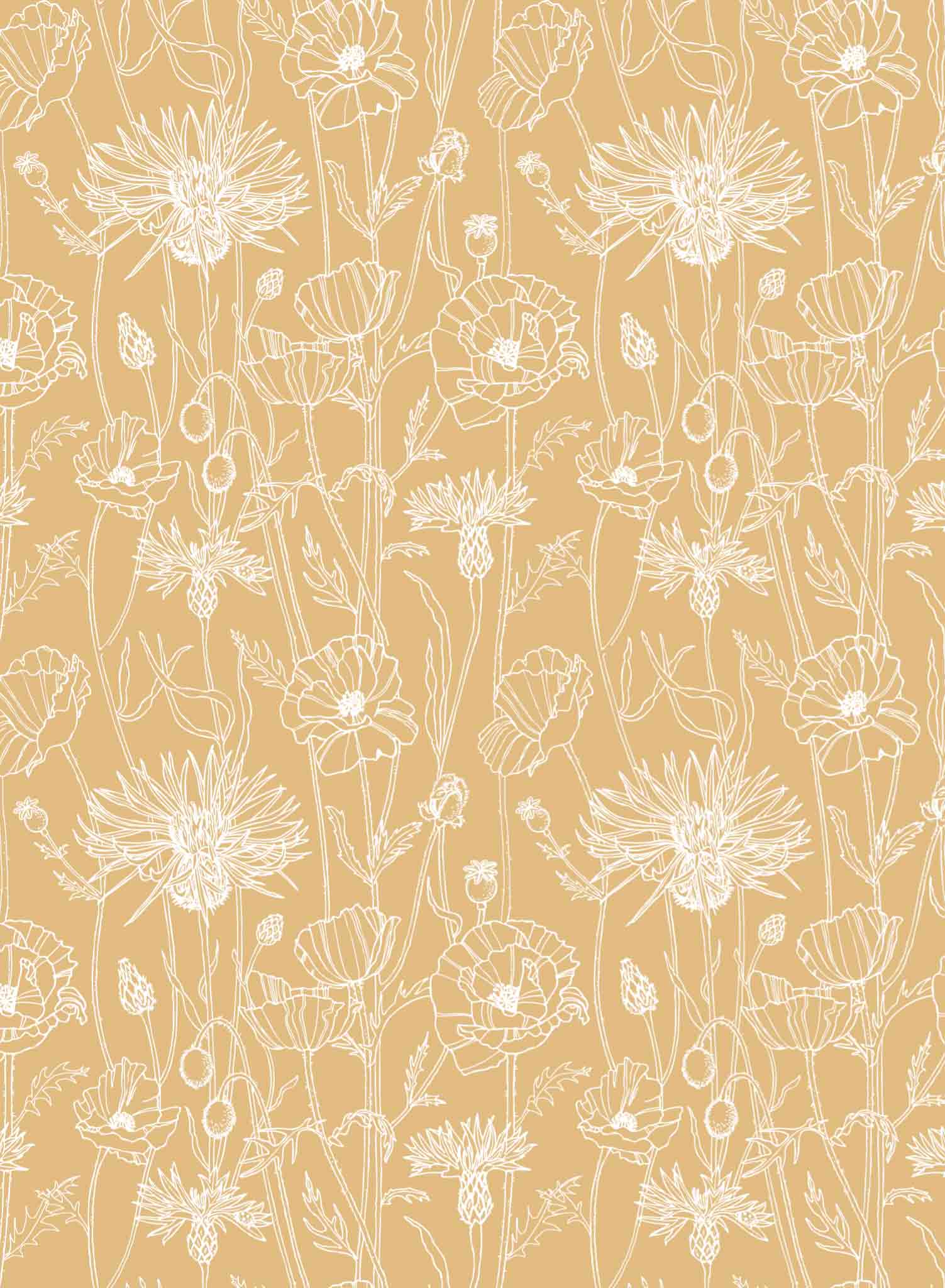 Poppy Field Wallpaper - High-Quality Floral Wallpaper for Home Decor | Perfect for Living Room, Bedroom & Office