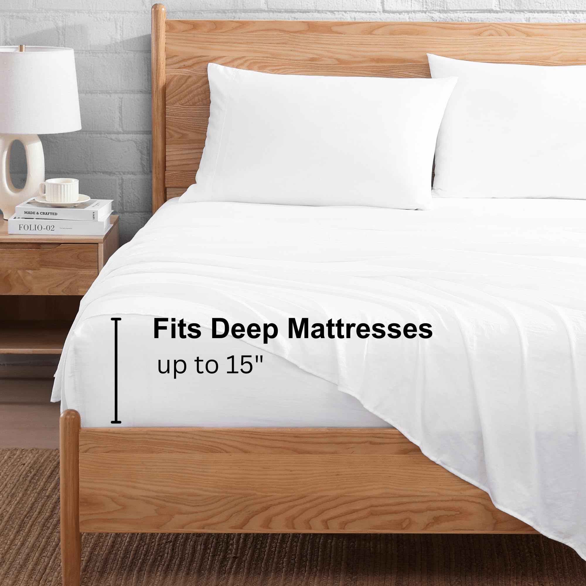 Split King Sheet Set for Adjustable Beds - 100% Brushed Microfiber, Pre-Washed, Ultra Soft & Deep Pocket (Fits 15