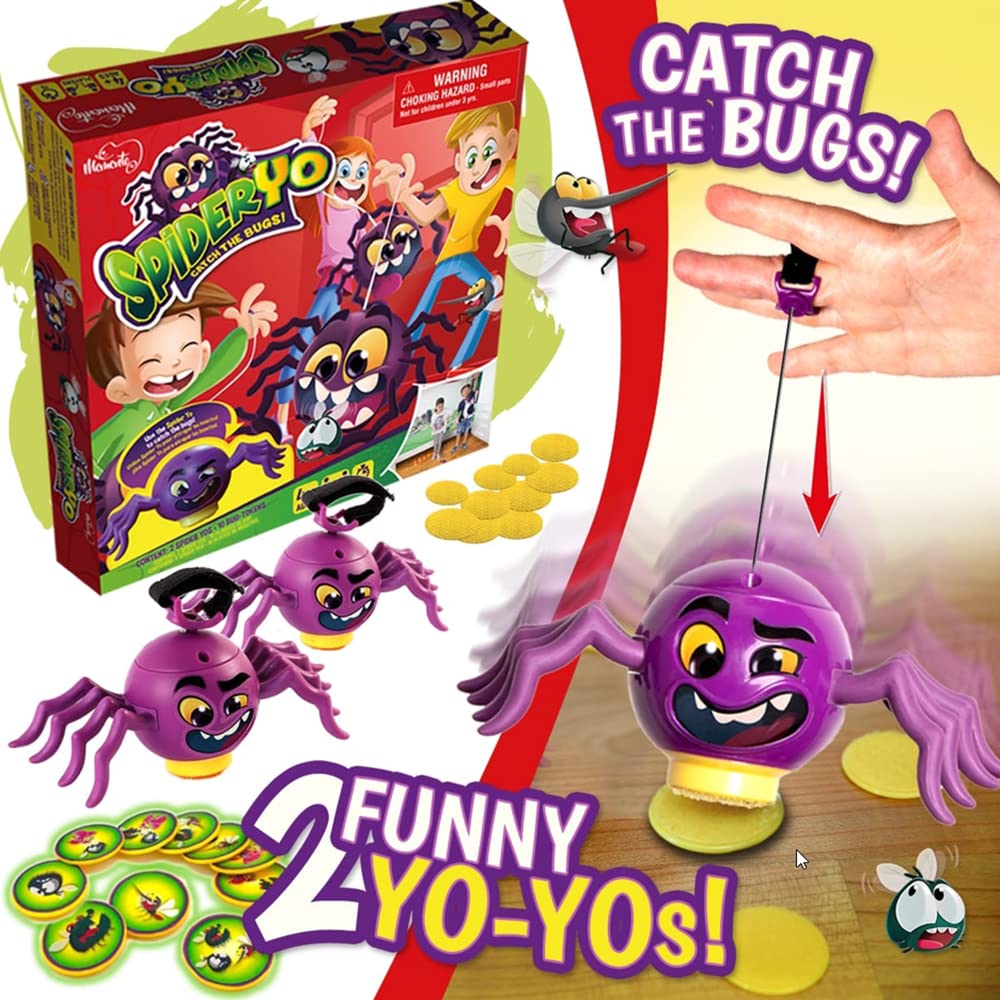 Spider YO Game - Fun Catch The Bugs Memory Toy for Kids Ages 4+ | Family Party Games | Boys & Girls Outdoor Play | Perfect for Birthday Gifts & Classroom Activities