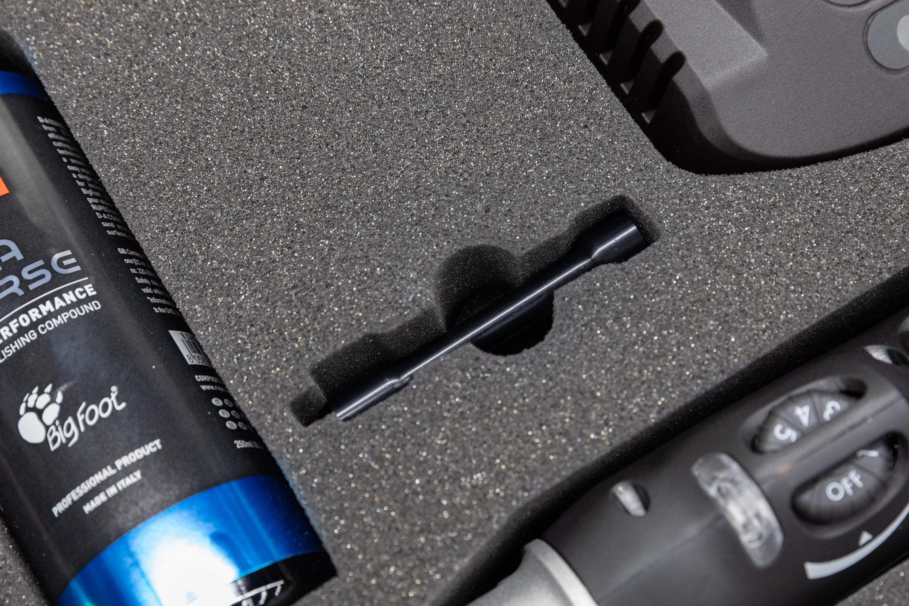 RUPES BigFoot Nano iBrid Technology Long Neck Polisher Kit (HR81ML/LUX) - Perfect for Auto Detailing, Car Polishing & Paint Correction