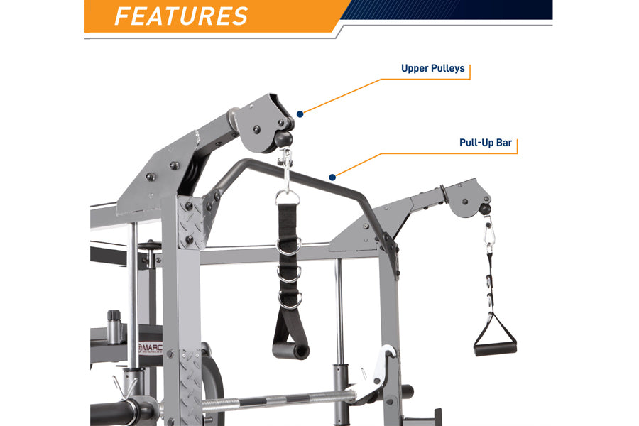 Marcy SM-4008 Smith Machine Home Gym - Full Body Workout Equipment for Strength Training | Perfect for Home Gym, Weight Lifting & Fitness Enthusiasts