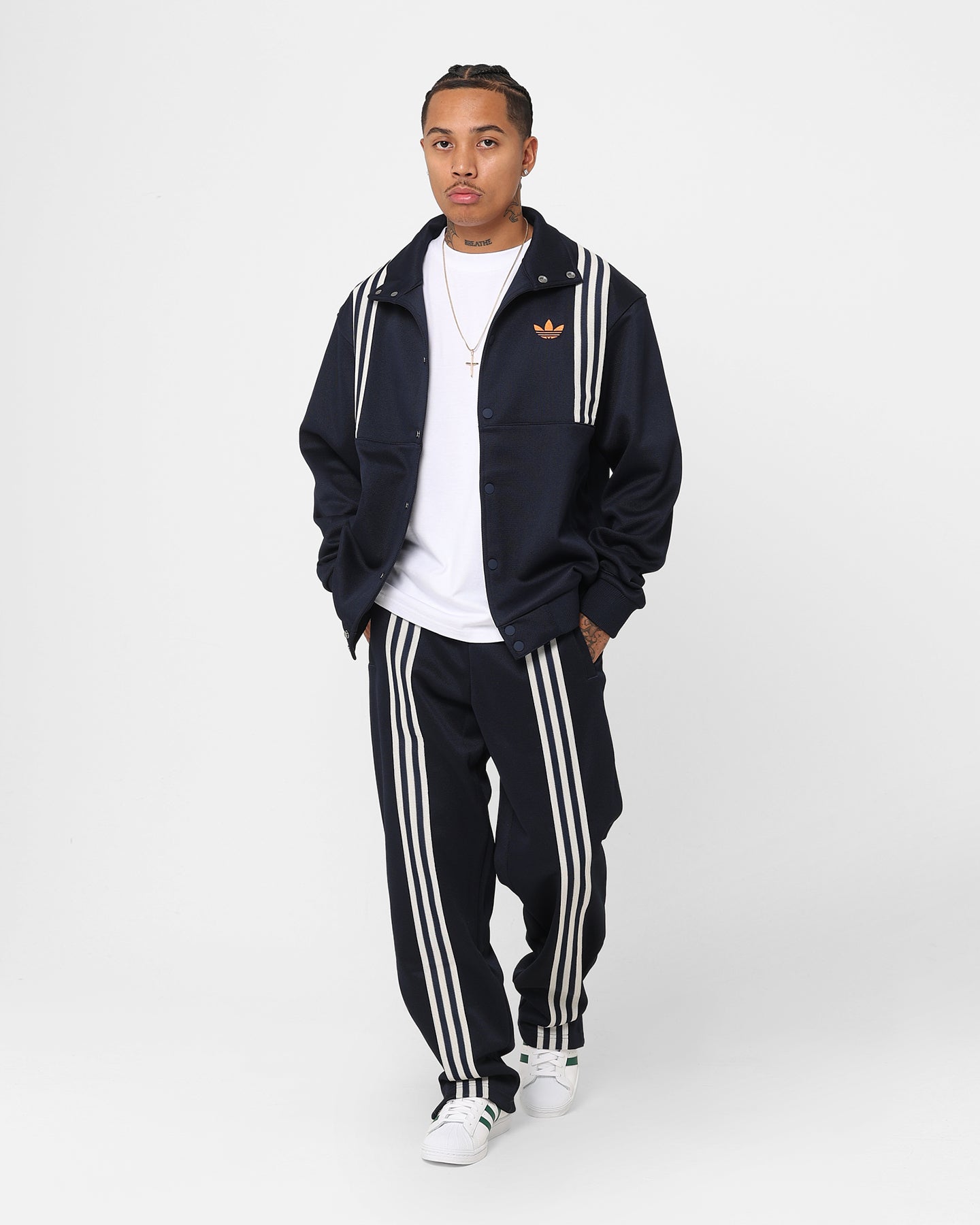 Adidas Adicolor King Track Pants for Men - Night Indigo Blue Athletic Joggers with Side Stripes - Perfect for Running, Gym Workouts & Casual Streetwear