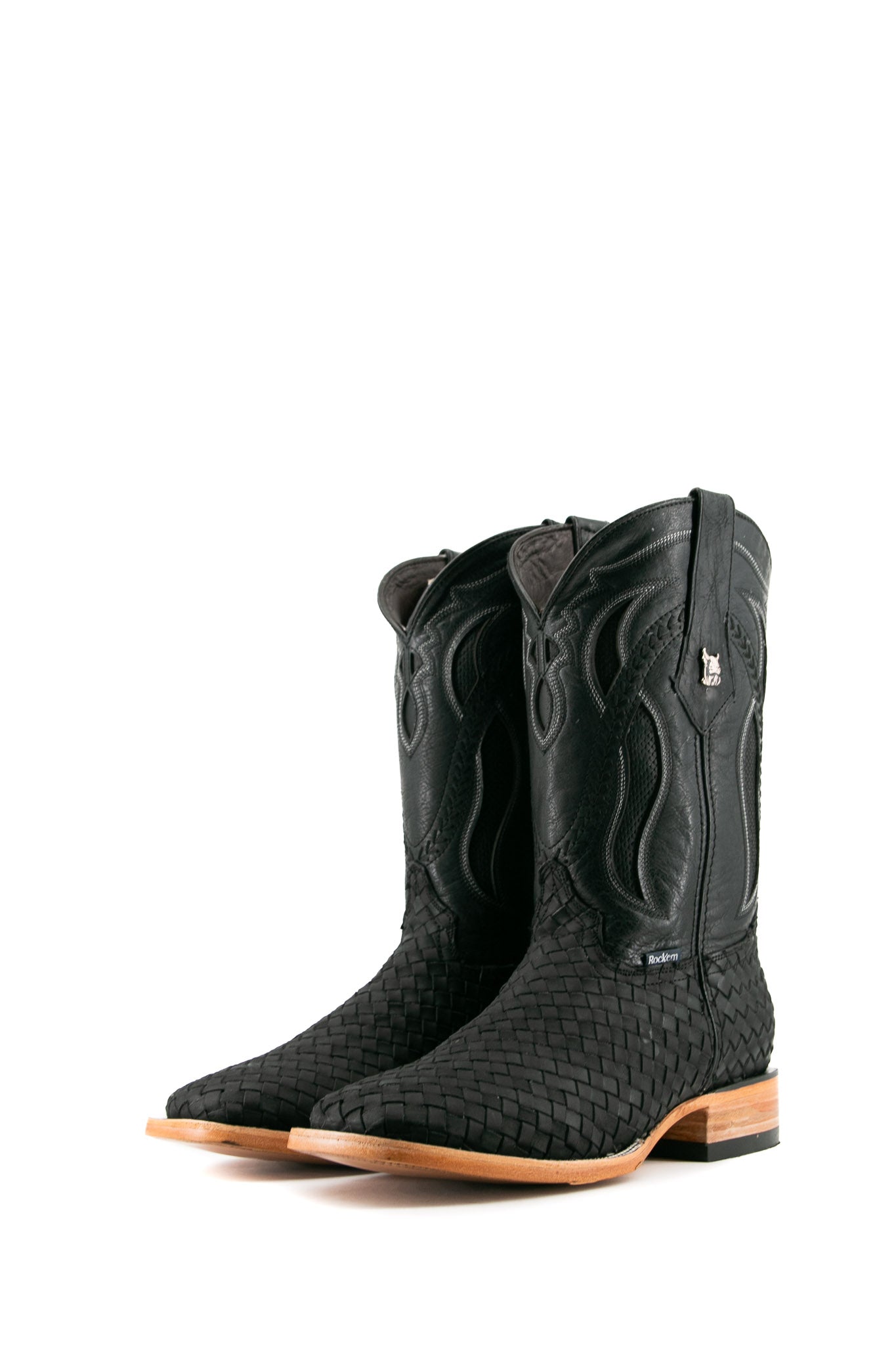 Handmade Serbia Woven Square Toe Cowboy Boots for Men & Women - Western Style Leather Ankle Boots for Country Dancing, Rodeo & Outdoor Adventures