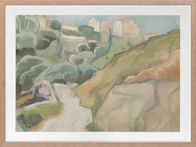 Afternoon Hike Framed Art Print - Nature Landscape Wall Decor for Living Room, Bedroom & Office - Perfect Gift for Hikers & Nature Lovers