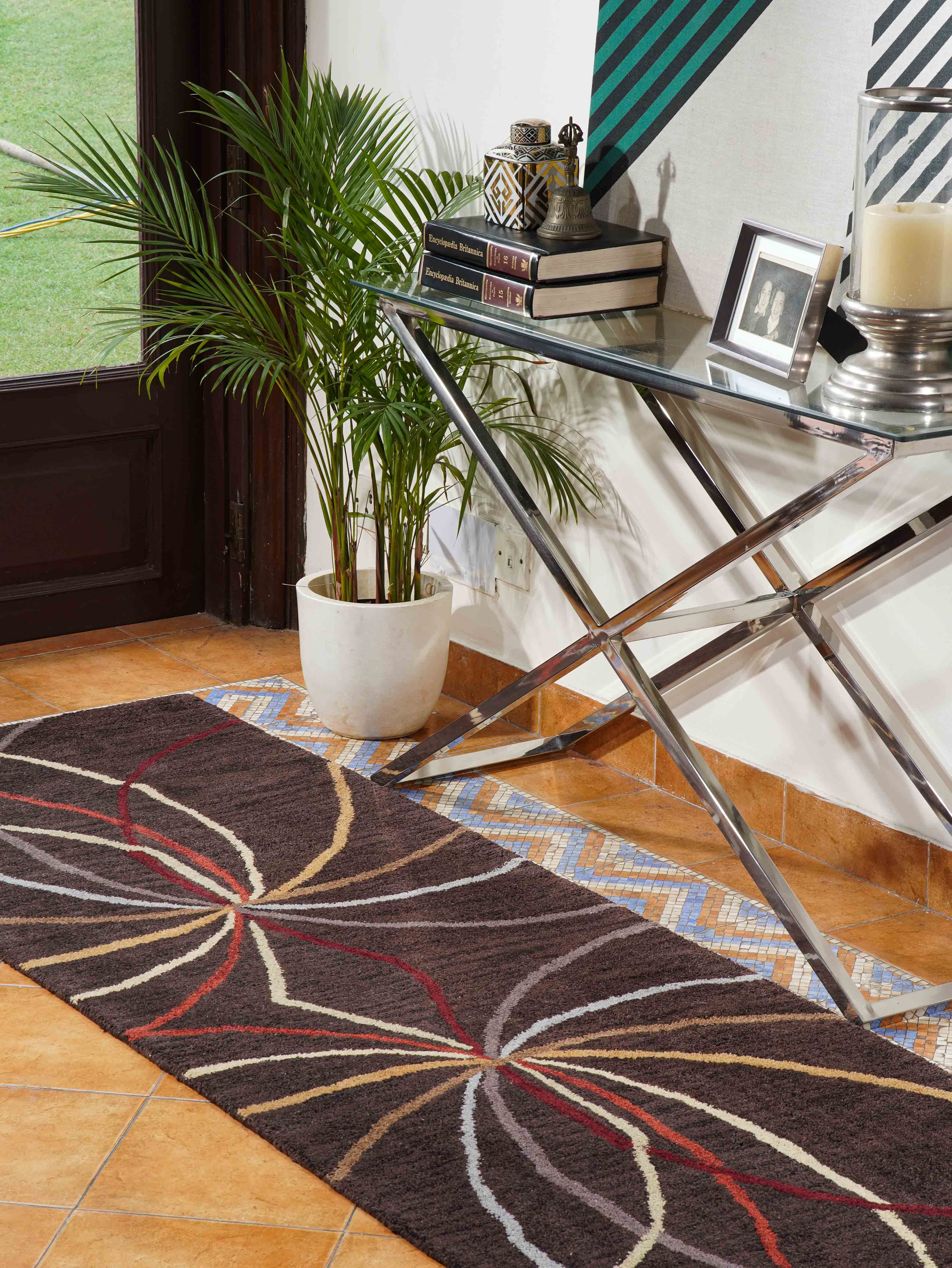 ChicBurst Hand Tufted Wool Area Rug - Soft Modern Boho Rug for Living Room, Bedroom & Nursery - Non-Slip Comfortable Floor Mat for Home Decor