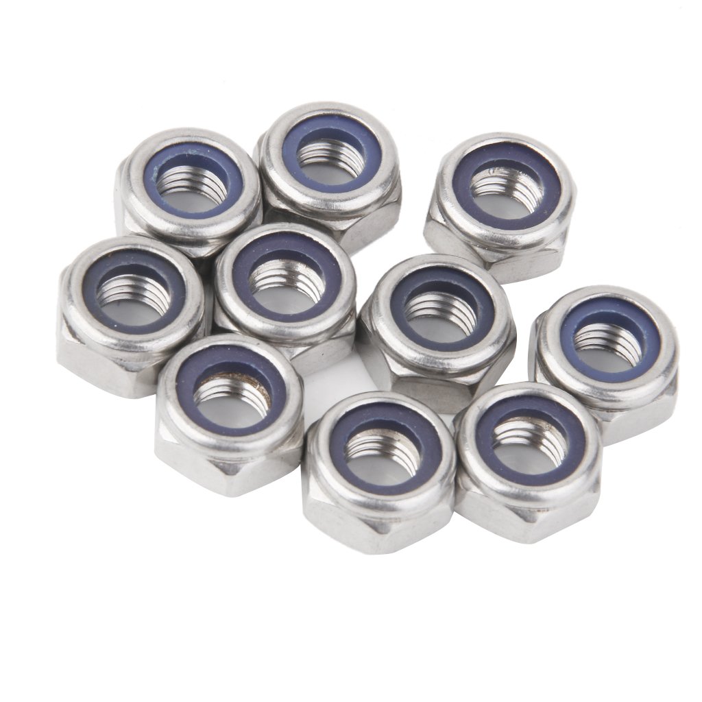 DYNWAVE 10Pcs Stainless Steel Self-Locking Screws with Nylon Collar Insert - Perfect for Furniture Assembly, Electronics, and DIY Projects