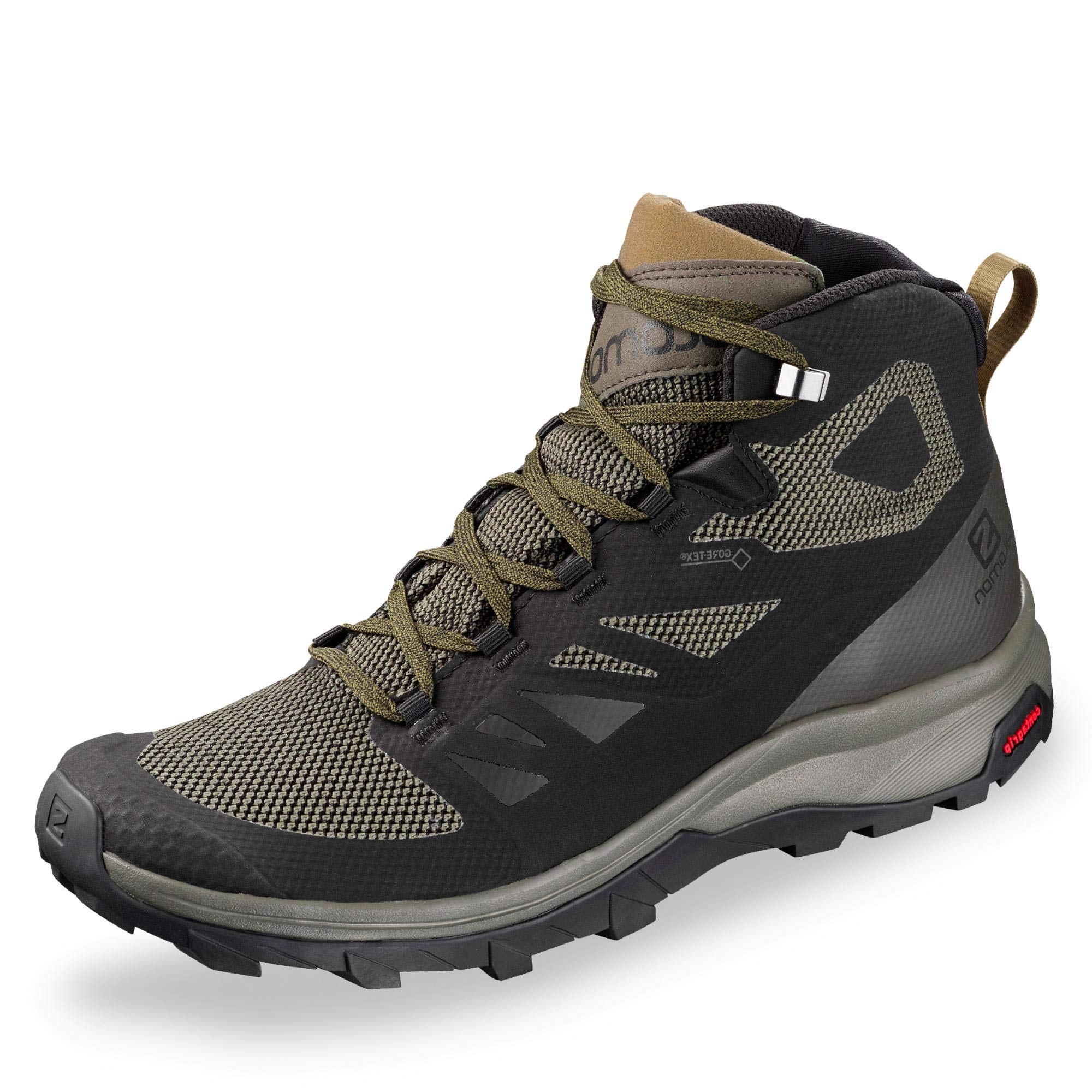 Salomon Outline Mid Gore-Tex Waterproof Hiking Boots for Men - Lightweight & Durable Outdoor Trekking Shoes for Mountain Climbing & Trail Walking