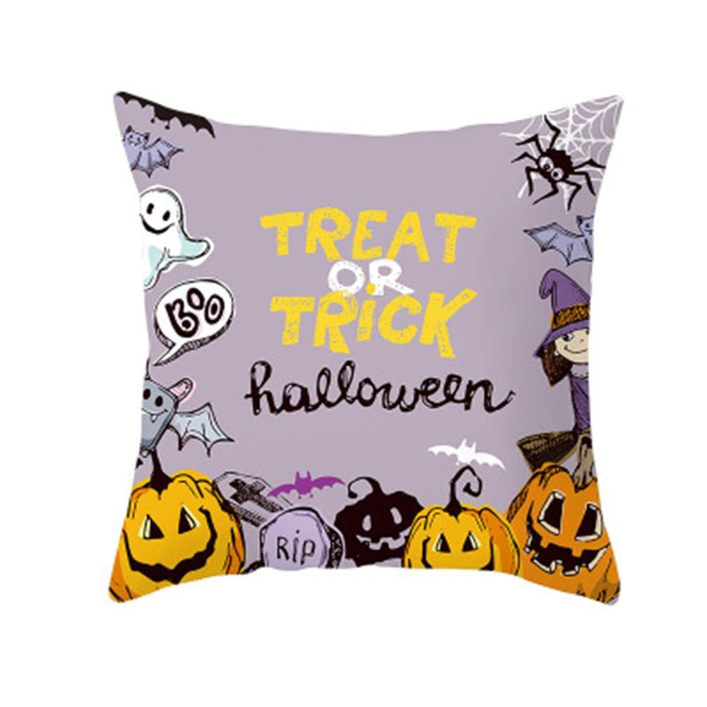Halloween Pumpkin Hugging Pillow Cover 45x45cm - Soft Peach Skin Cushion Case for Sofa, Chair, Bed & Bench | Fall Home Decor, Seasonal Throw Pillow for Living Room & Dorm
