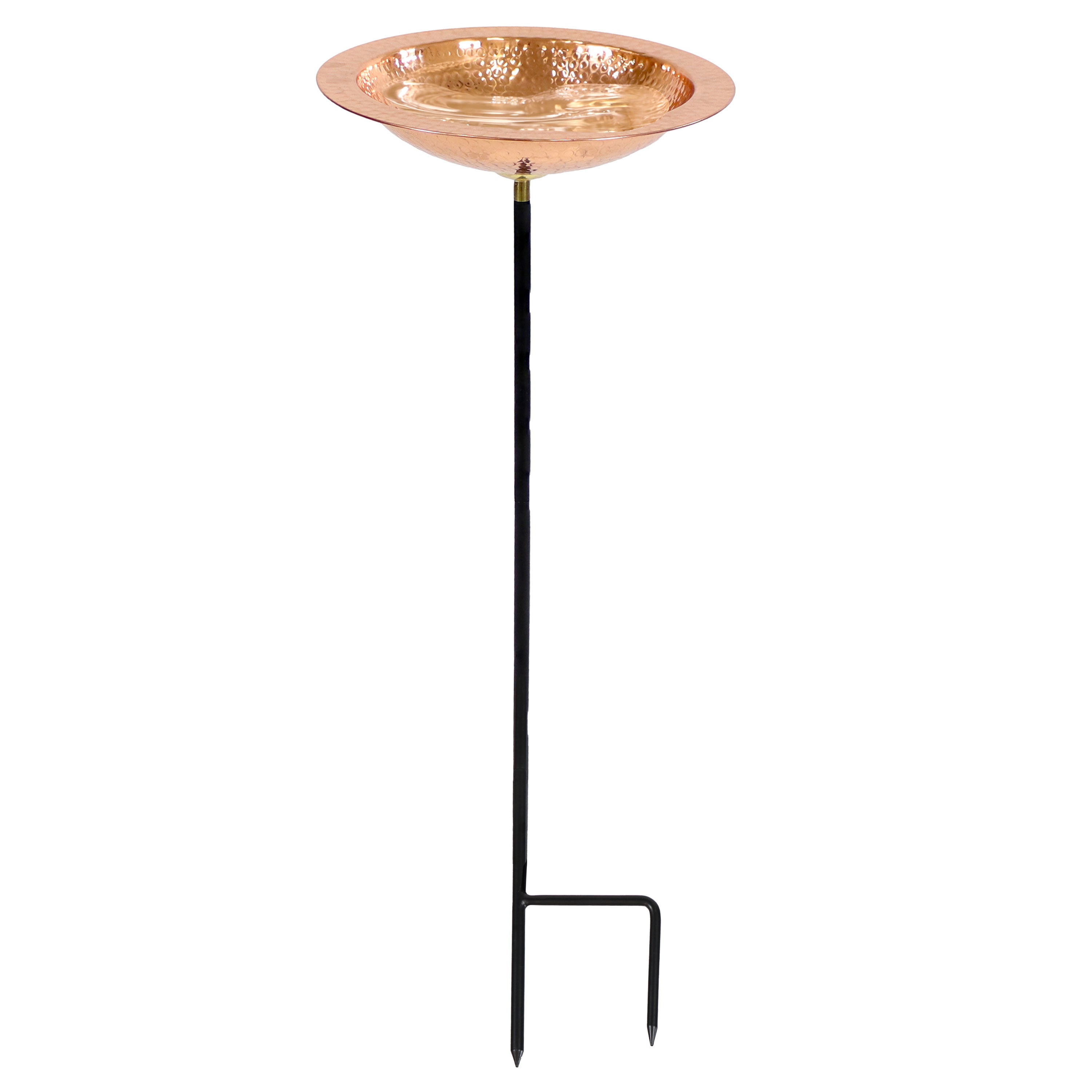 Hand-Hammered Copper Bird Bath & Feeder - Outdoor Garden Decor for Birds - Perfect for Backyard, Patio, and Garden Decoration