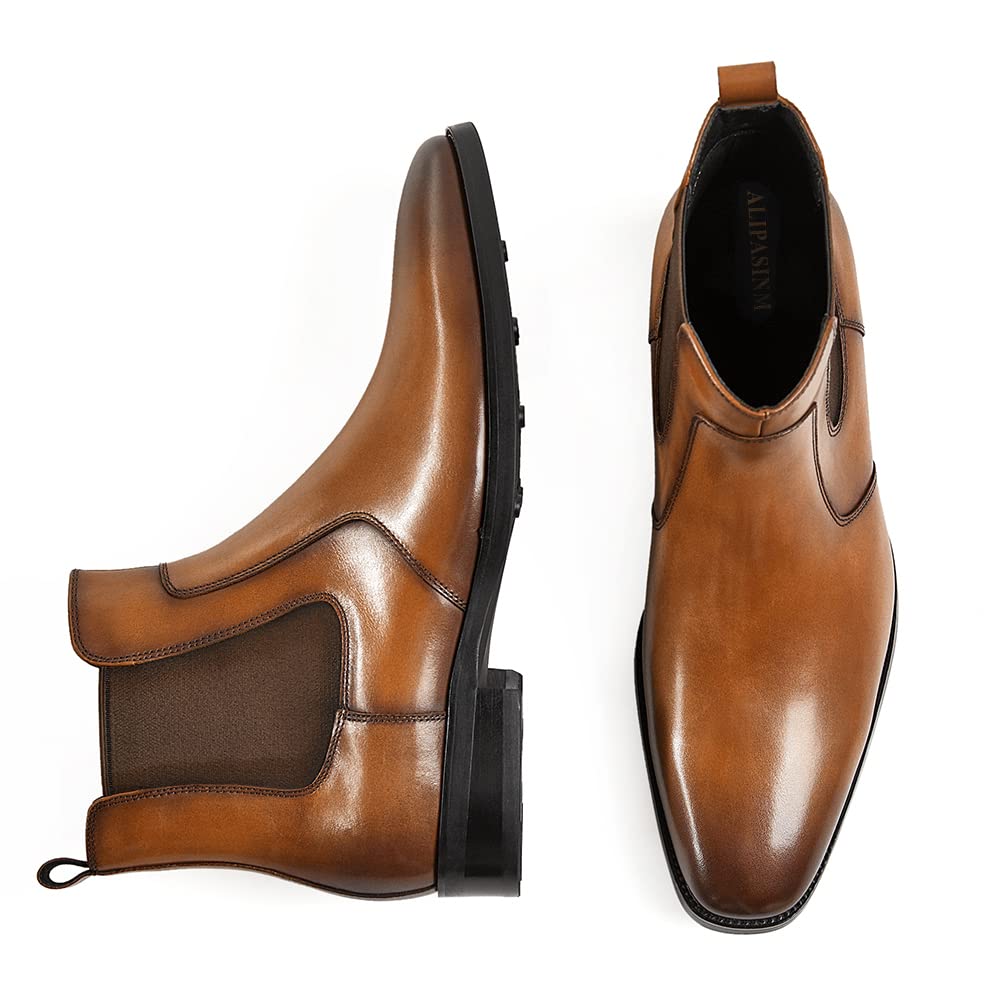 Premium Men's Leather Chelsea Dress Boots - Stylish & Comfortable Formal Boots for Business, Office & Special Occasions