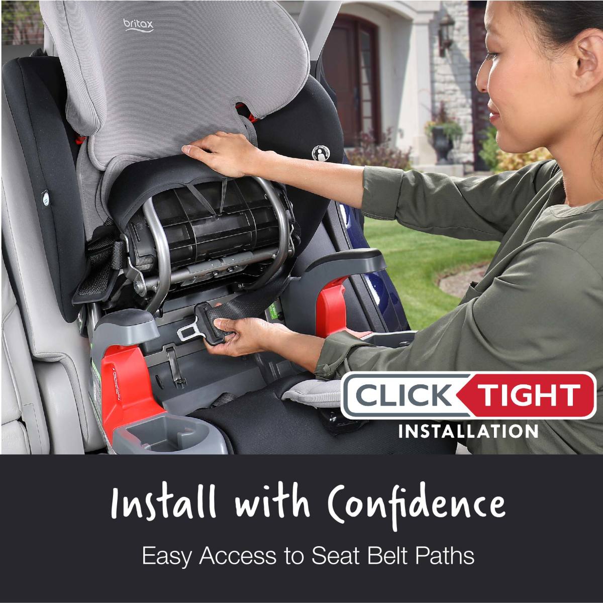 Britax Grow With You Clicktight Convertible Car Seat - Harness to Booster for Toddlers & Kids | Safe & Comfortable for Long Rides, Travel & Everyday Use