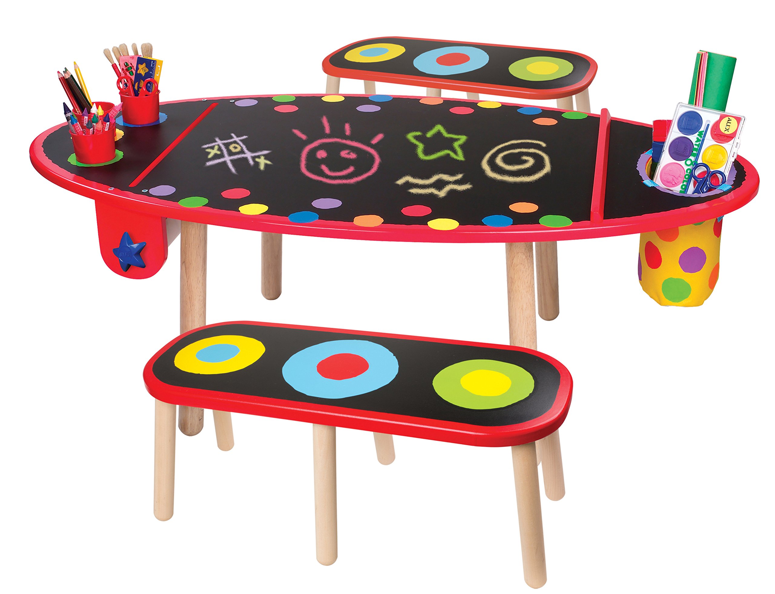 ALEX Toys Super Art Table with Paper Roll - Kids Art & Craft Supplies for Drawing, Painting & Creative Play - Perfect for Home, Classroom & Birthday Gifts