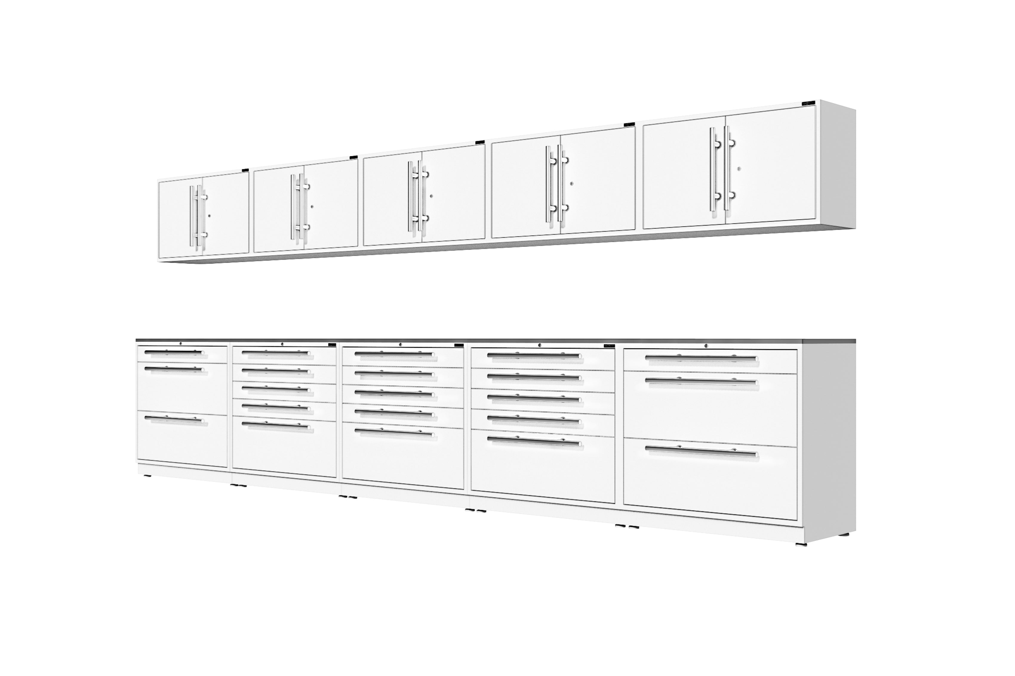 ProSlat LUX 200 Preconfigured Array - Wall Mounted Garage Storage System for Tools & Equipment Organization - Perfect for Home Garage, Workshop & DIY Projects