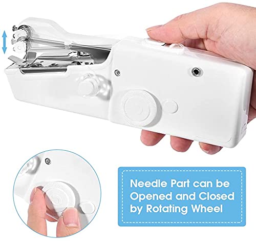 Estink Mini Portable Cordless Handheld Sewing Machine - Quick Repair & DIY Projects, Single Stitch for Clothes, Fabrics, Home Decor - Perfect for Emergency Fixes & Crafting