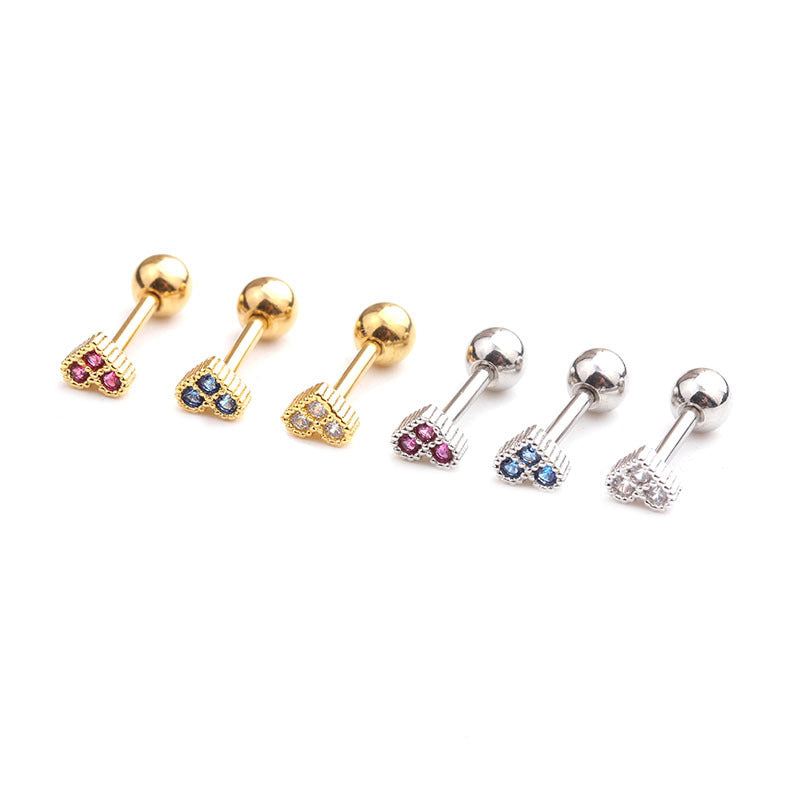 16G Tiny Cartilage Heart Stud Earrings - Helix & Lobe Piercing Jewelry for Women | Hypoallergenic Stainless Steel | Perfect for Everyday Wear & Special Occasions