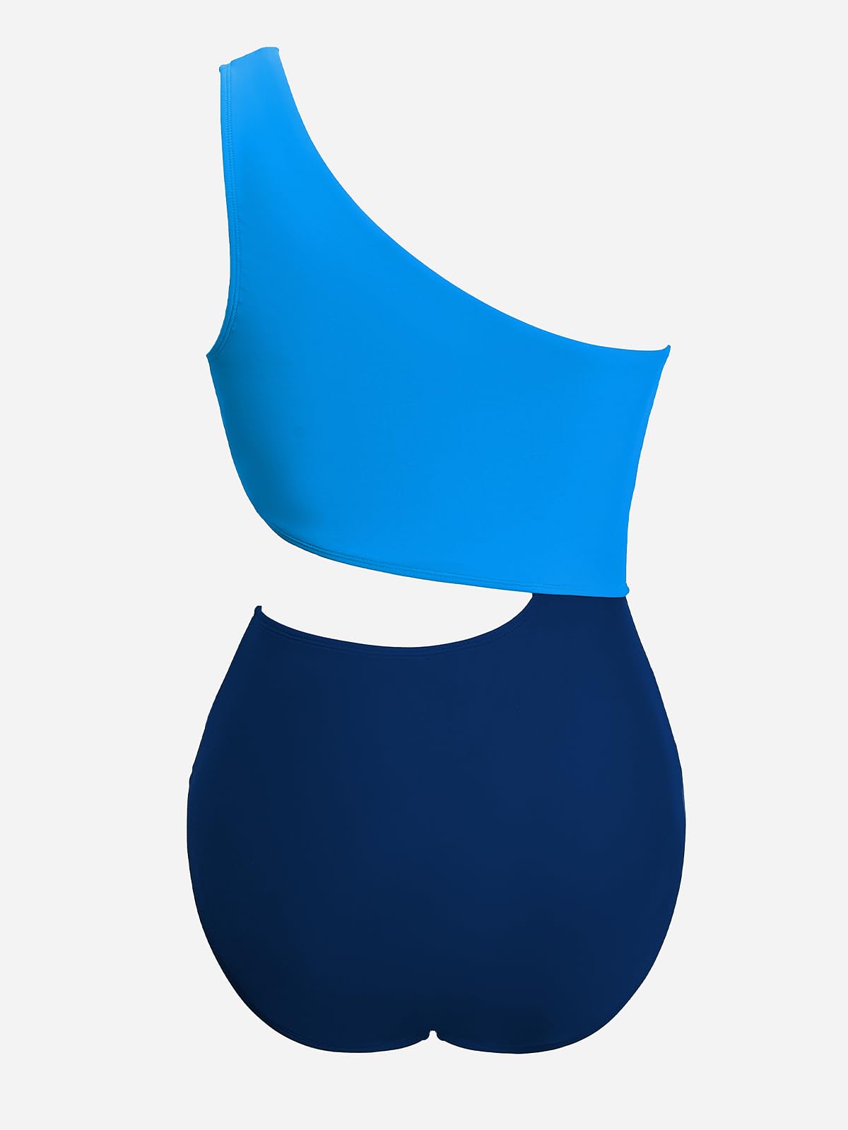CUPSHE Women's One Shoulder One Piece Swimsuit - Sexy Cutout Color Block Bathing Suit for Beach, Pool & Vacation | Tummy Control Swimwear for Women