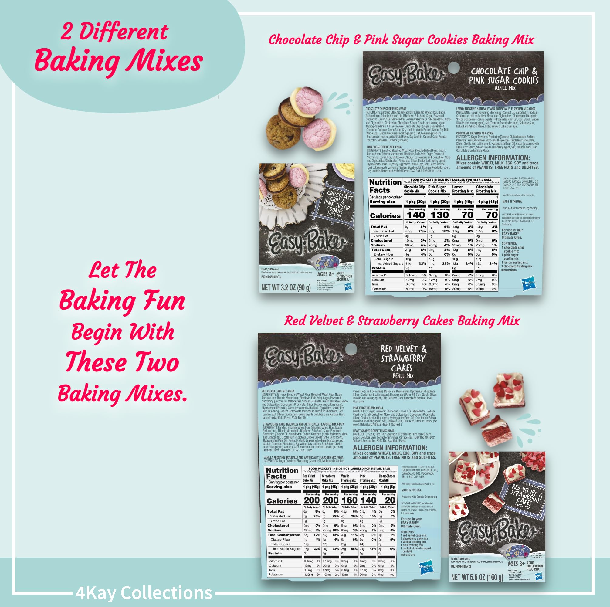 Ultimate Kids Baking Oven Set with 19-Piece Accessories - Pretend Play Kitchen Toy with Oven, 2 Refill Mixes, Apron, Chef Hat, Mixing Bowl, Spatula, Whisk, 9 Stickers & Baking Tools (Pink) - Perfect for Birthday Gifts & Pretend Cooking Play for Toddlers Ages 3-6
