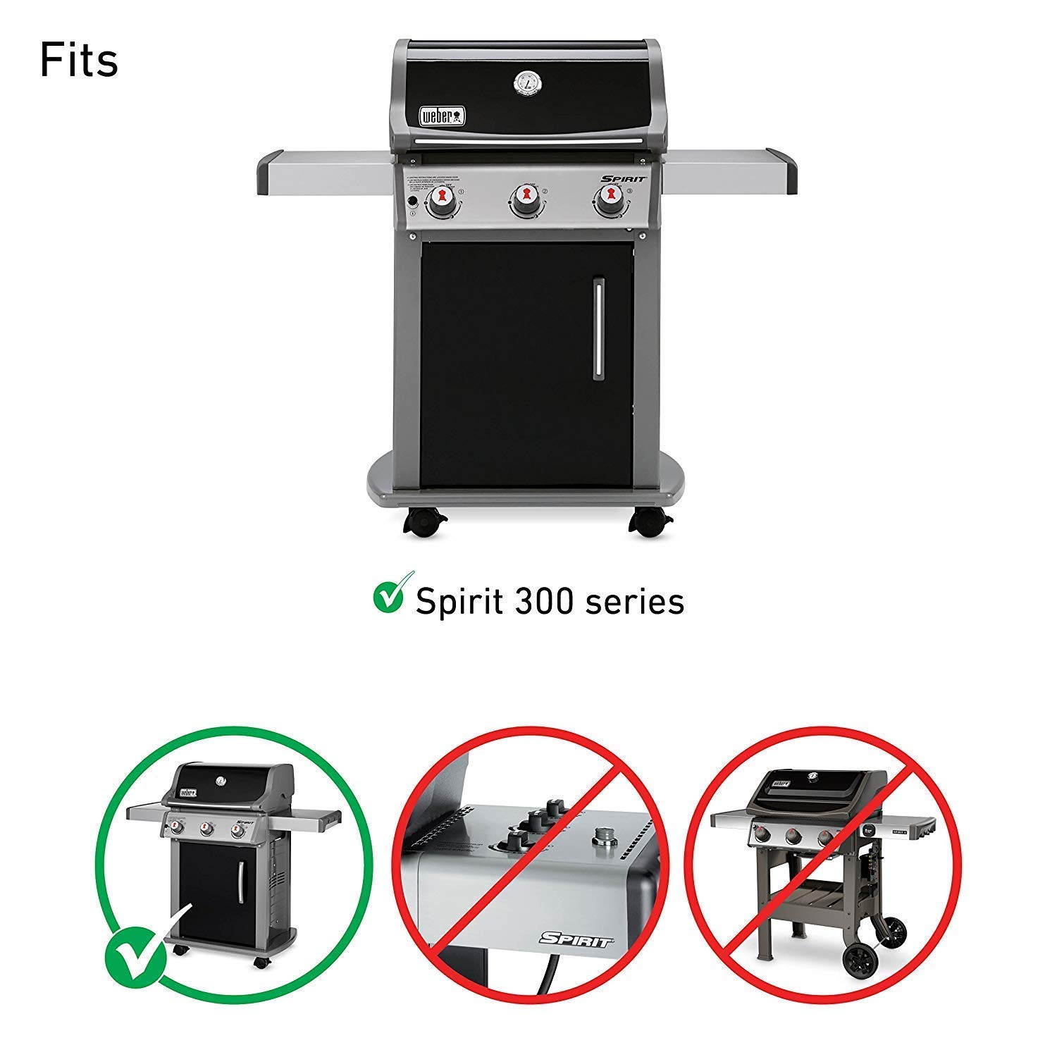 GRISUN 7636 Flavorizer Bars & 7639 Cooking Grates Replacement for Weber Spirit 300 Series Gas Grills - Perfect for Backyard BBQs, Camping & Outdoor Cooking