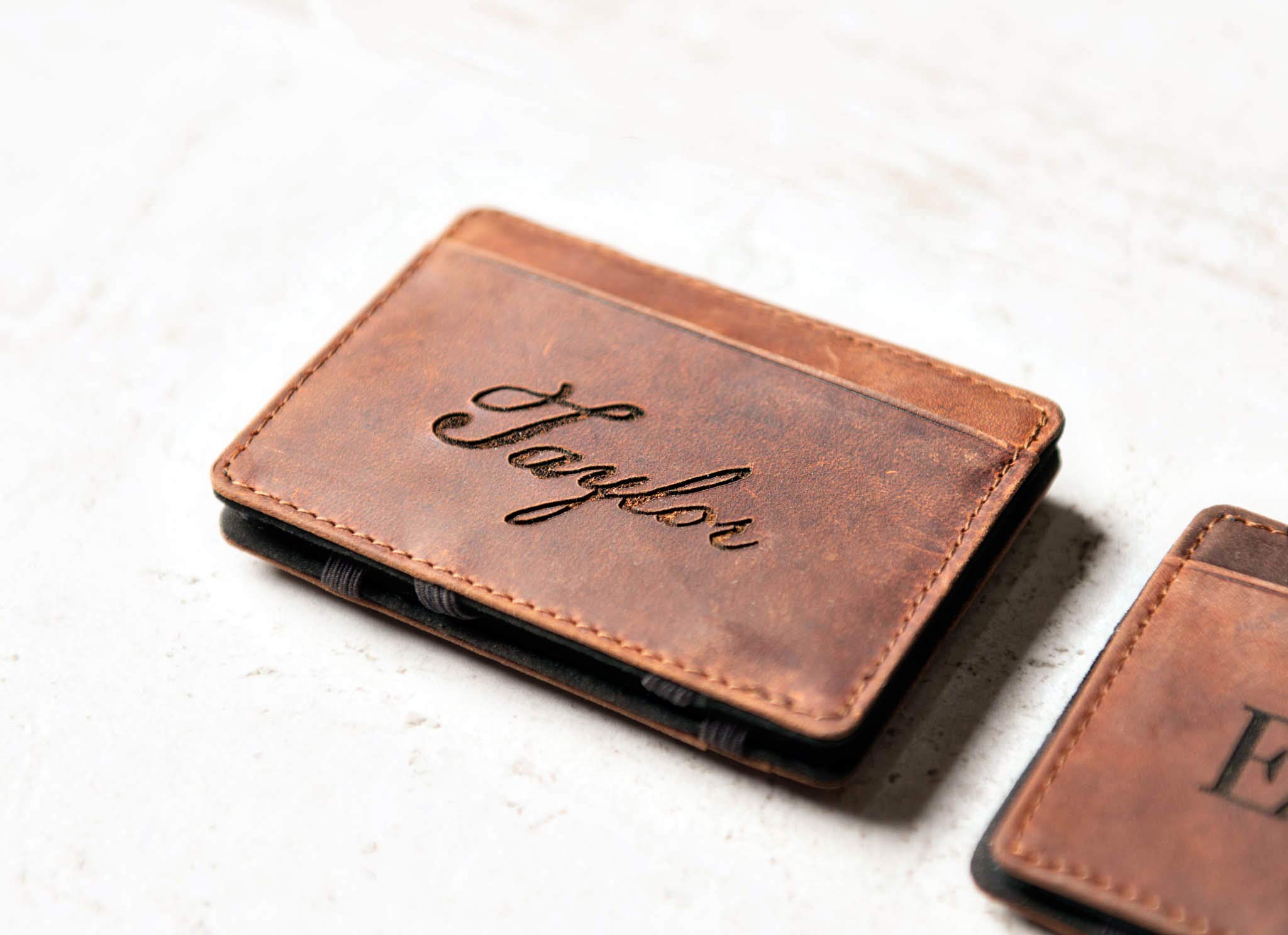 Left Coast Original Personalized Distressed Leather Flip Wallet - Handmade Genuine Leather Bifold Wallet for Men - Perfect for Everyday Carry, Travel & Gift Giving