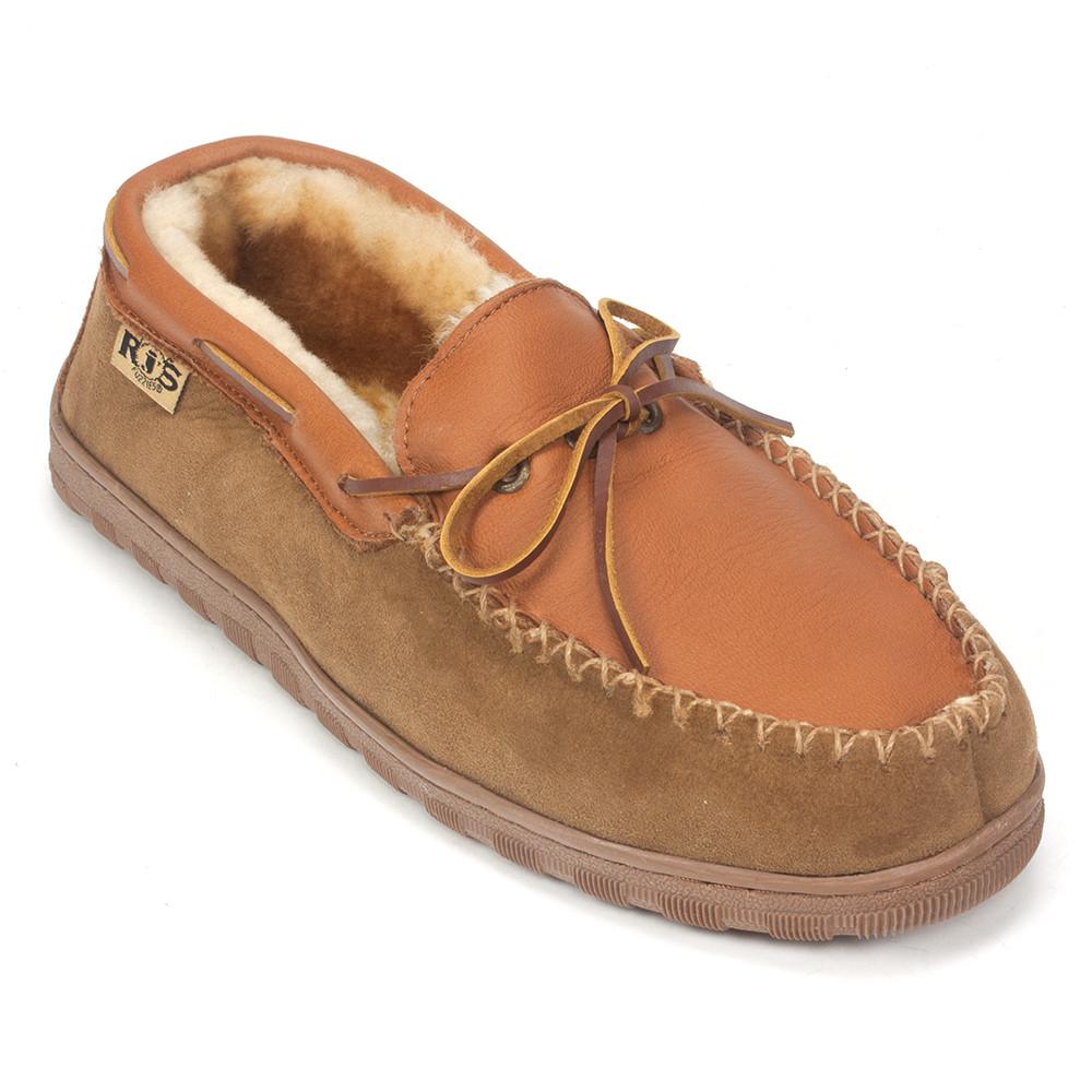 RJ Fuzzies Rainer Moccasin Slippers - Cozy Indoor/Outdoor House Shoes for Women & Men - Perfect for Home, Lounge, and Casual Wear