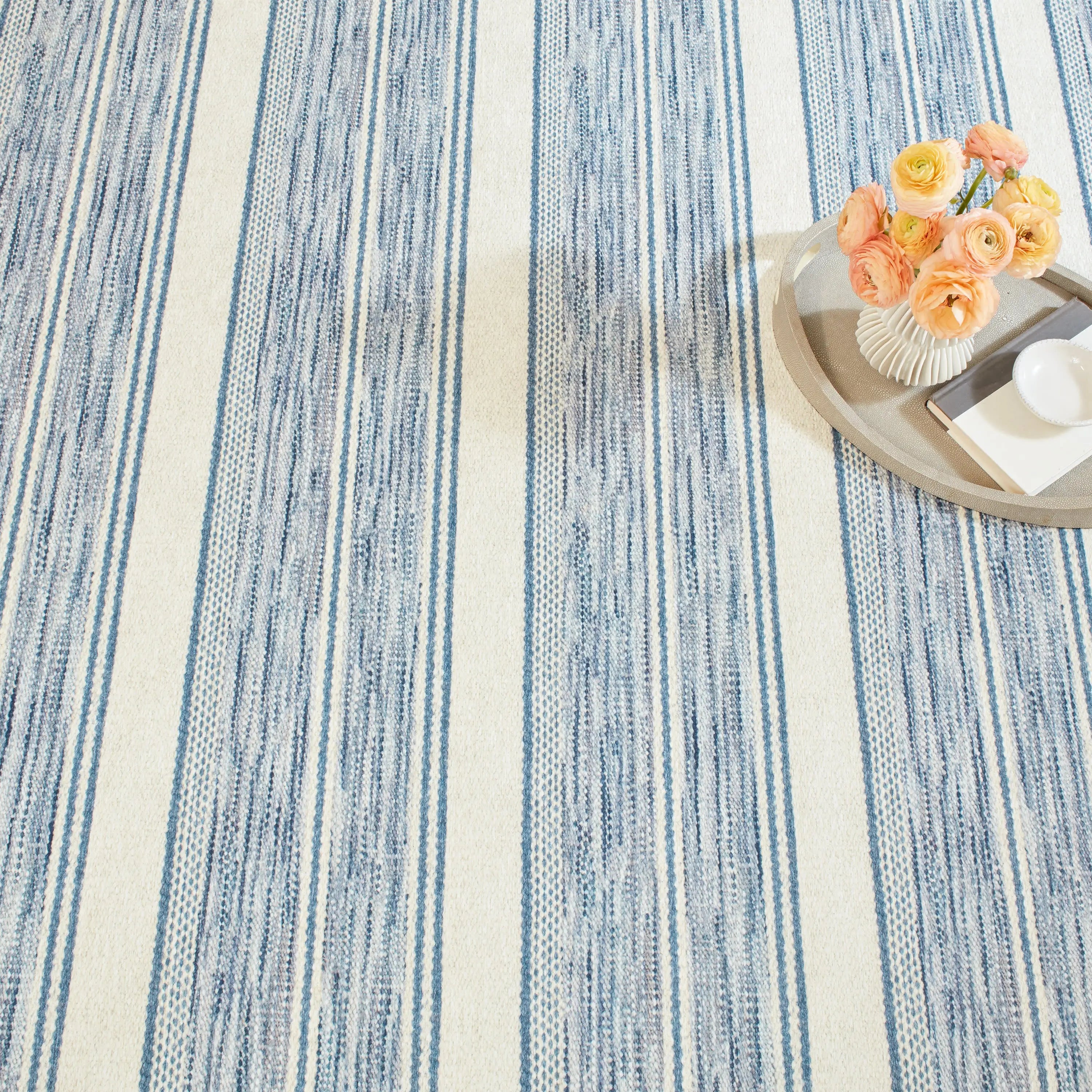 Ellington Striped Washable Area Rug - Soft & Durable for Living Room, Bedroom, or Office - Machine Washable Indoor/Outdoor Carpet