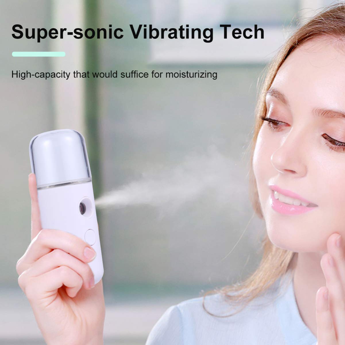 2-Pack Mini Humidifier & Facial Steamer - Portable Air Humidifier with Aromatherapy Diffuser, Mist Sprayer for Skin Care & Moisturizing - Perfect for Home, Office, Travel & Spa Relaxation