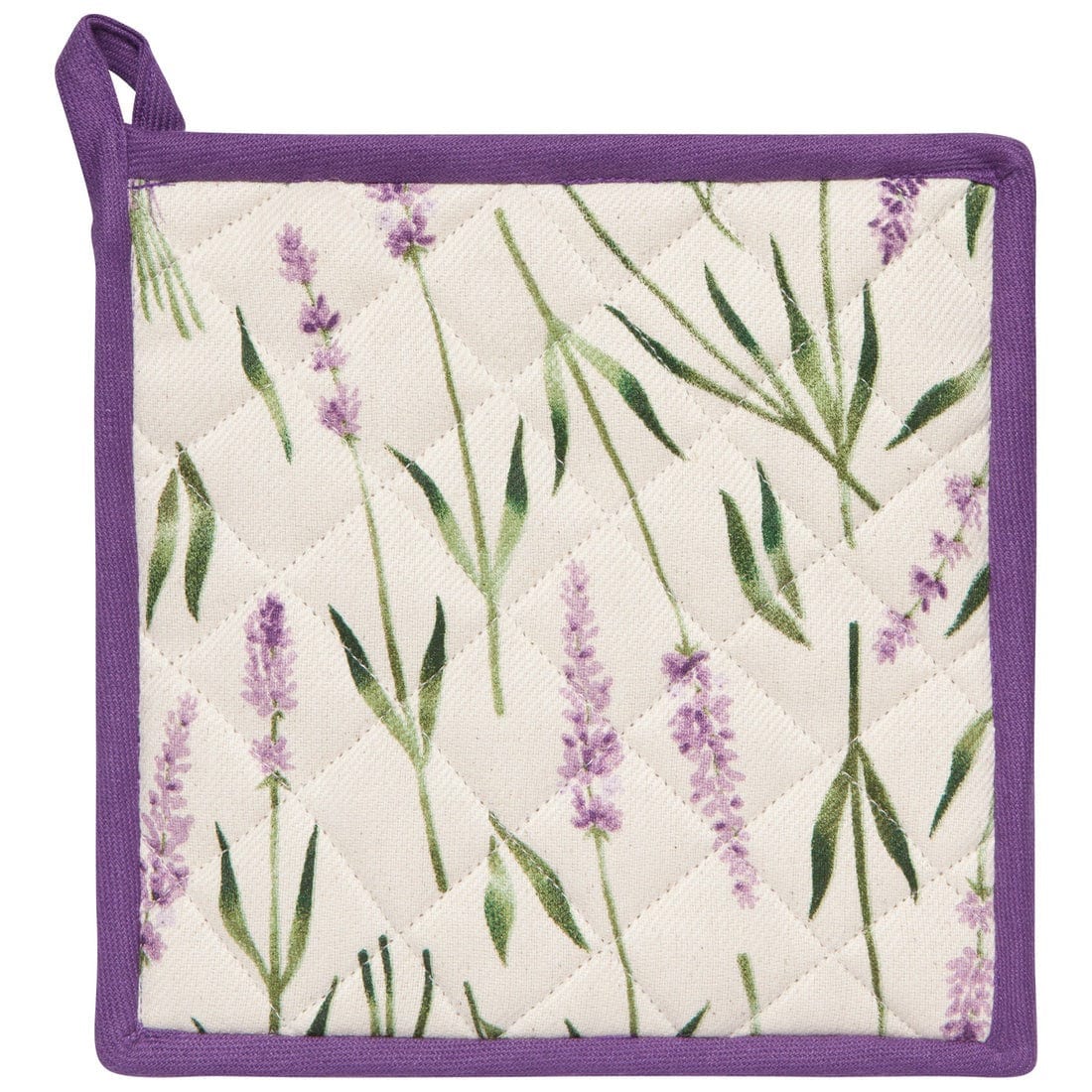 Now Designs Lavender Spruce Potholder Set of 2 - Heat Resistant Kitchen Oven Mitts for Cooking & Baking - Perfect for Holiday Gifts & Home Decor