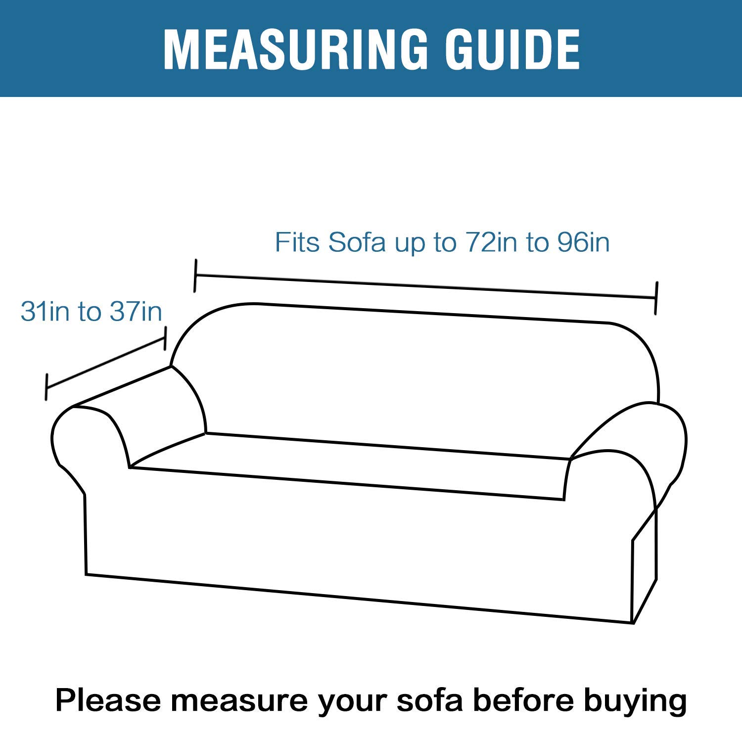 H.VERSAILTEX Velvet Stretch Sofa Covers Set - 3 Cushion Couch, Loveseat & Armchair Slipcovers (Peacock Blue) | Soft, Washable & Anti-Slip Furniture Protector for Living Room, Bedroom, Dorm Decor