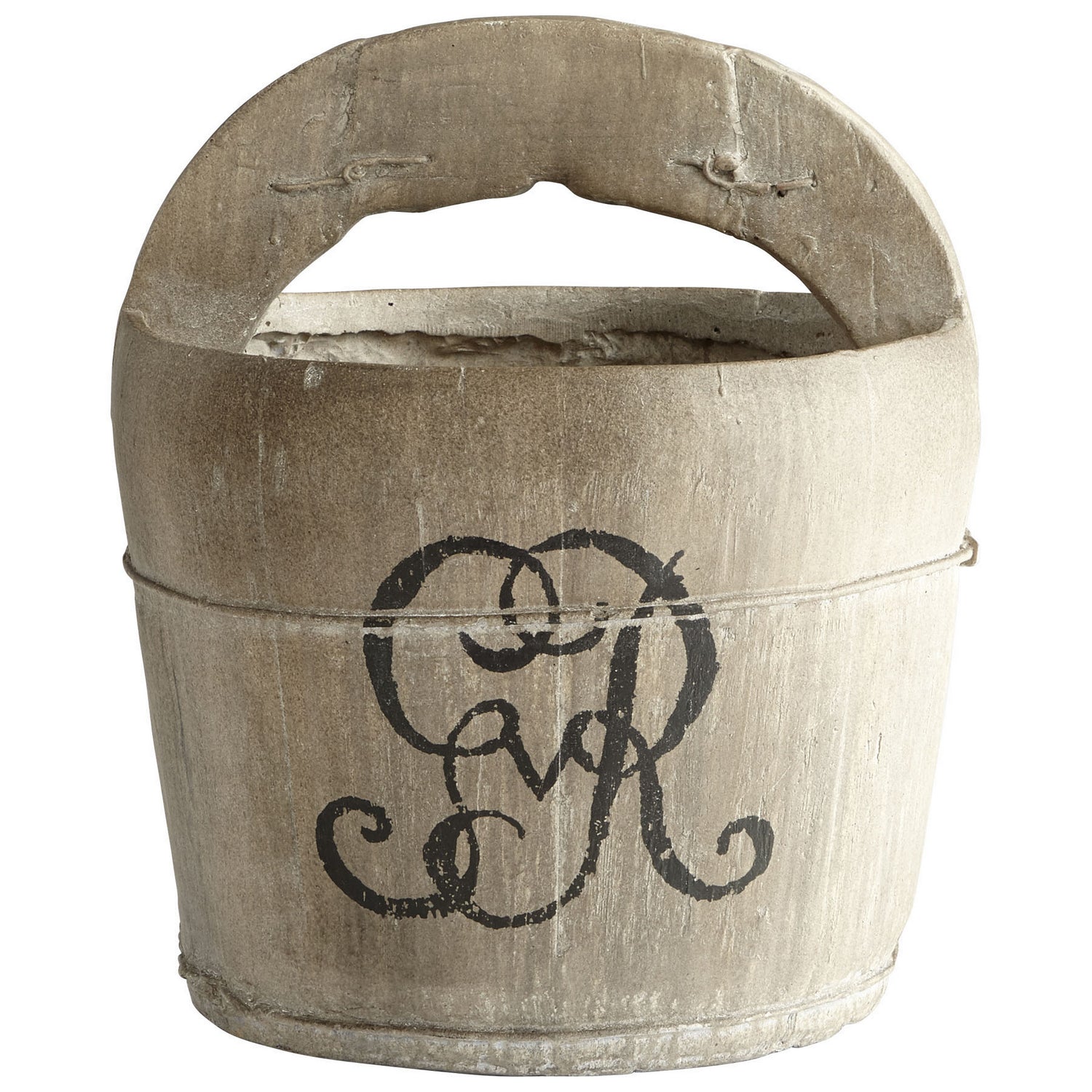 Cyan Design 08685 A Drop In The Bucket Planter - Ash Brown Ceramic Flower Pot for Indoor Plants, Home & Office Decor | Perfect for Succulents, Herbs & Small Houseplants