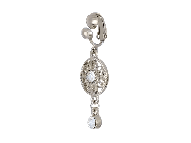 1928 Vintage Crystal Clip-On Drop Earrings for Women - Elegant Dangle Earrings for Parties, Weddings & Special Occasions