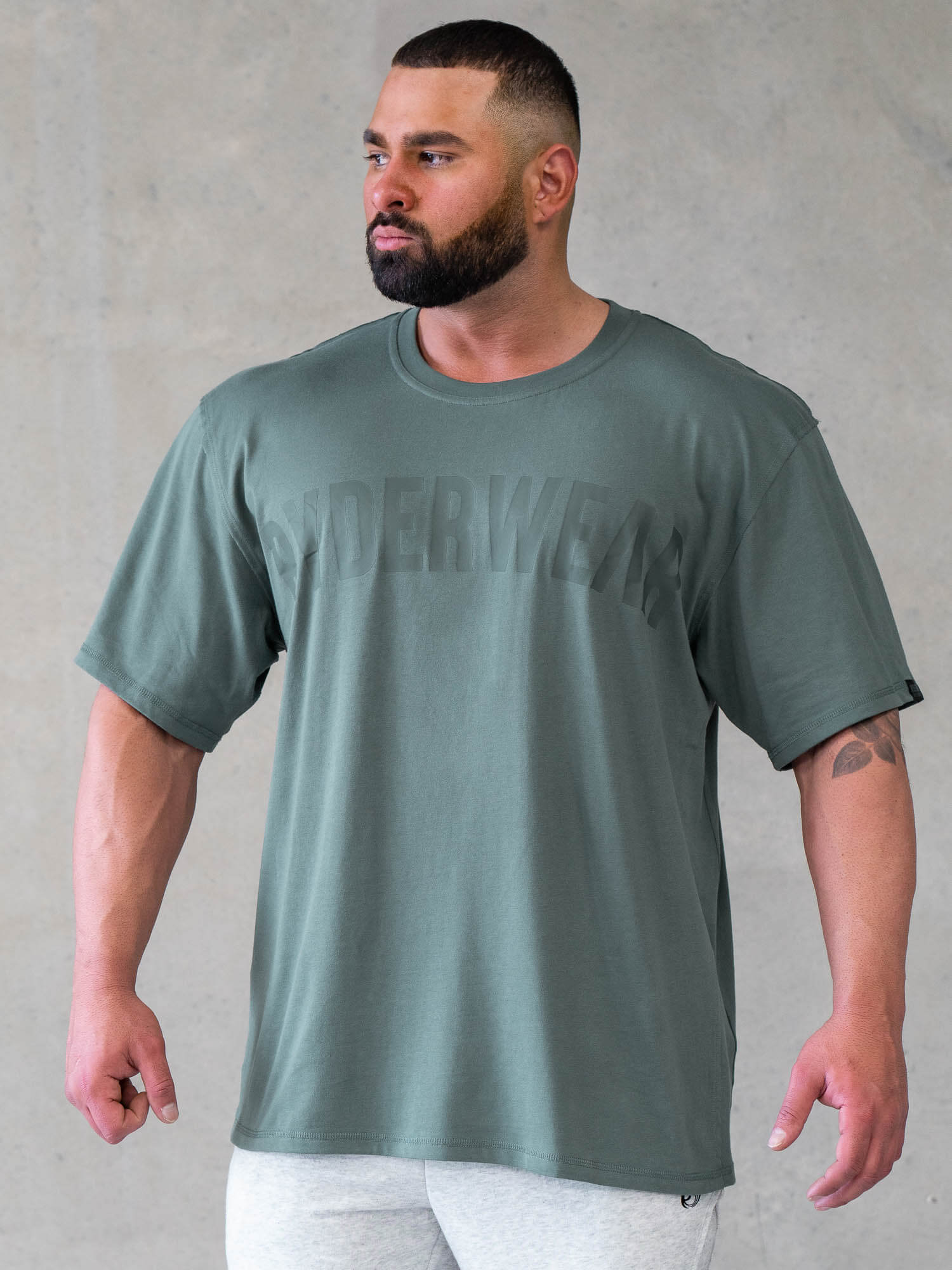 Force Oversized T-Shirt for Men & Women - Soft Cotton Fern Green Tee | Casual Streetwear & Loungewear