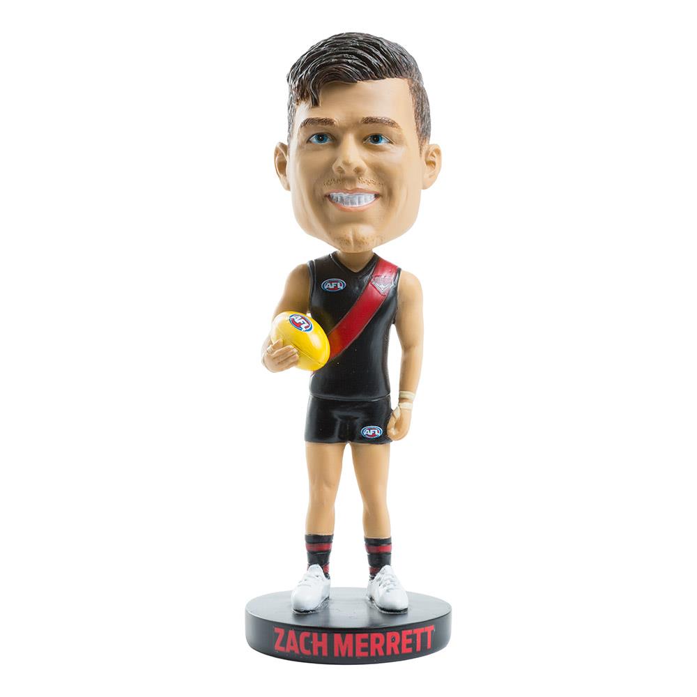 AFL Essendon Bombers Zach Merrett Bobblehead - Officially Licensed AFL Collectible for Fans & Sports Memorabilia Enthusiasts - Perfect for Home Display, Office Decor, and Gifts for AFL Supporters