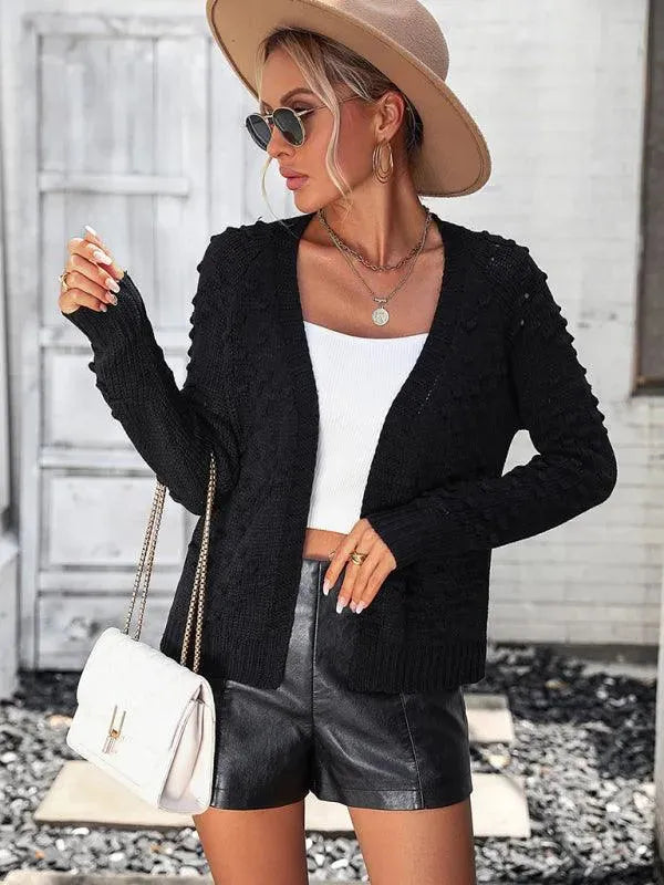 3D Pattern Cardigan Sweater for Women - Cozy Knit Open Front Long Sleeve Wrap - Perfect for Fall, Winter & Layering Outfits