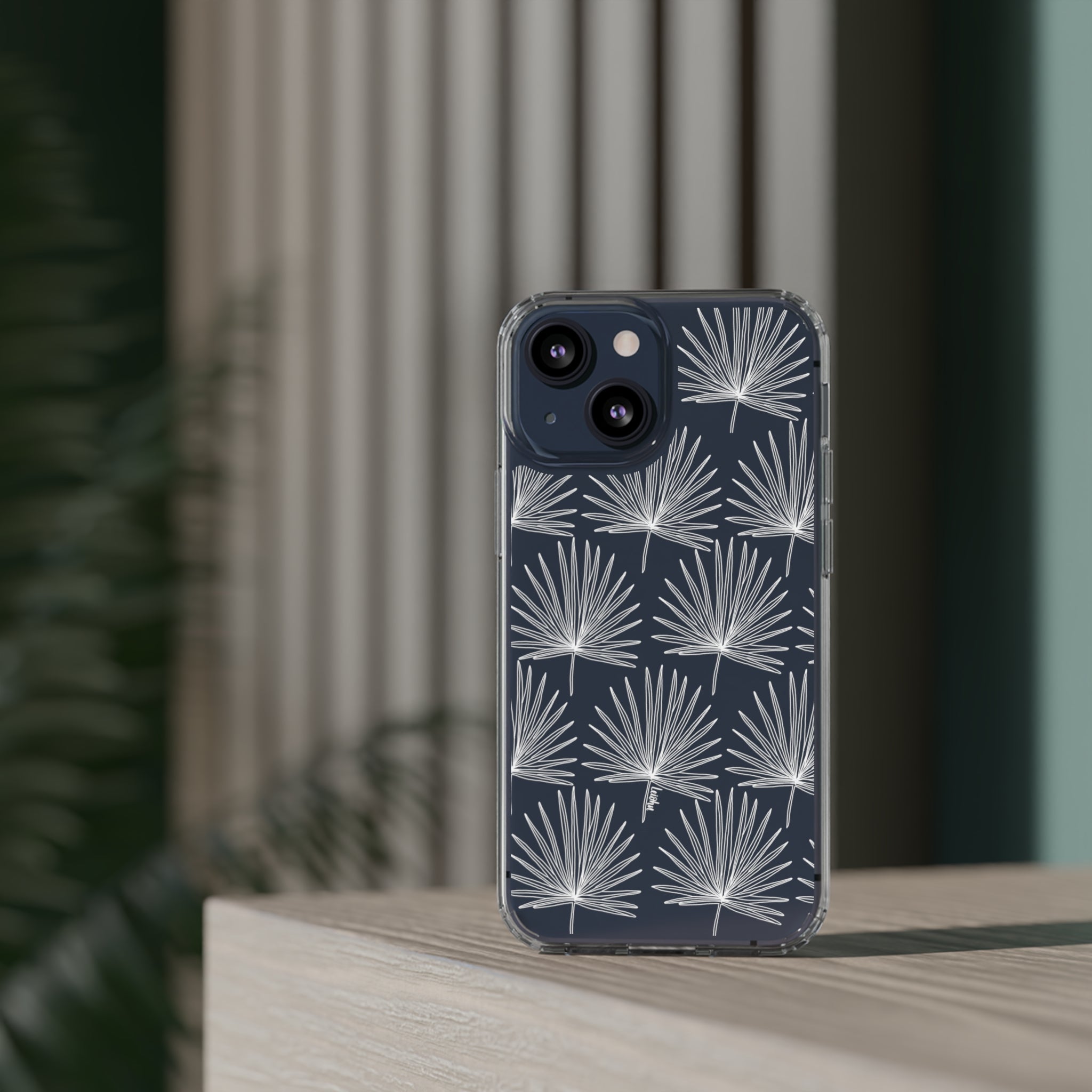 FAN PALM Clear Phone Case - Slim Protective Cover for iPhone 15/14/13/12/11 Pro Max XR XS - Durable Scratch-Resistant TPU Case - Perfect for Daily Use, Travel & Outdoor Activities
