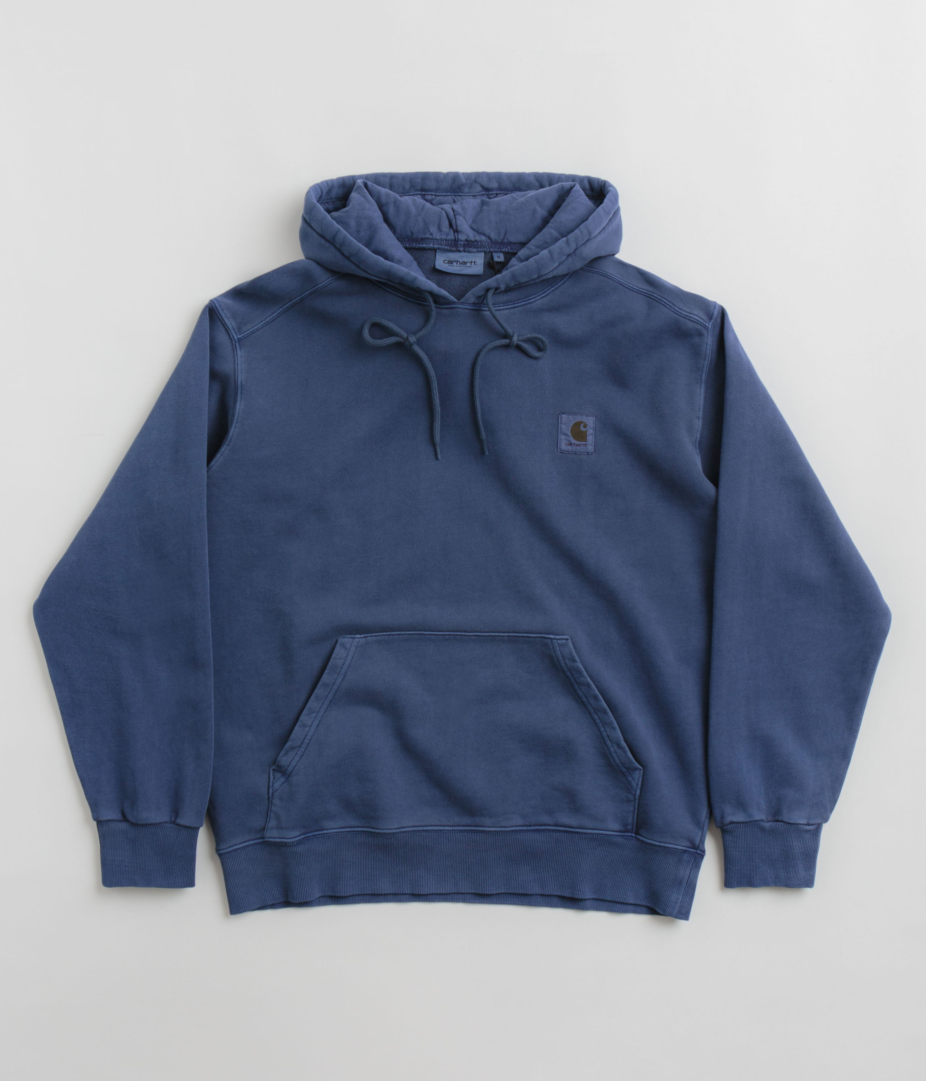Carhartt Nelson Hoodie for Men - Elder White Cotton Fleece Pullover Hooded Sweatshirt | Outdoor Workwear, Casual Streetwear & Winter Layering