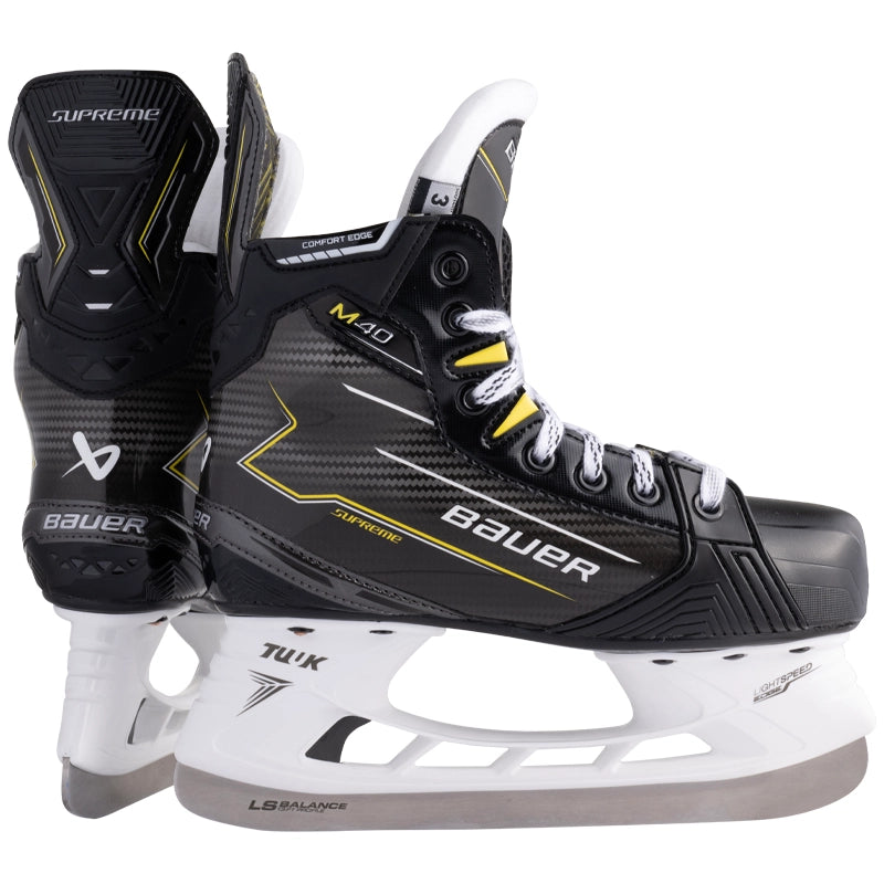 Bauer Supreme M40 Junior Ice Hockey Skates - Lightweight & Durable for Youth Hockey Players - Perfect for Games, Practice & Training