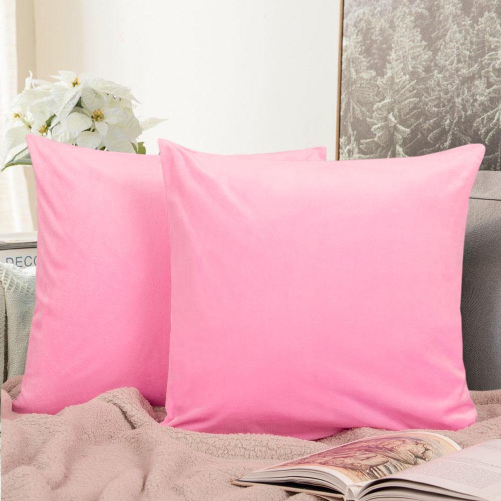 NTBAY 2 Pack Soft Velvet Throw Pillow Covers - 18x18 Inch Luxury Cushion Cases for Sofa, Bed, Couch Decor - Home & Living Room Accessories