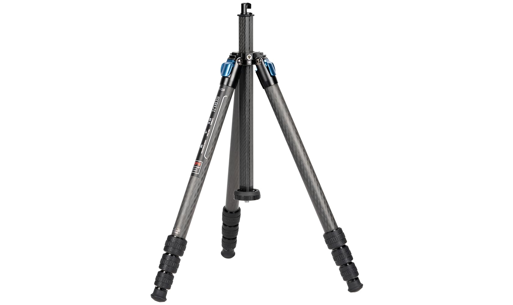 SIRUI ST-124 Carbon Fiber Tripod with Triangular Center Column - Waterproof Travel Tripod for DSLR Cameras, 4-Section Adjustable up to 62.2in, 26lbs Load Capacity - Perfect for Outdoor Photography, Hiking, Travel & Vlogging