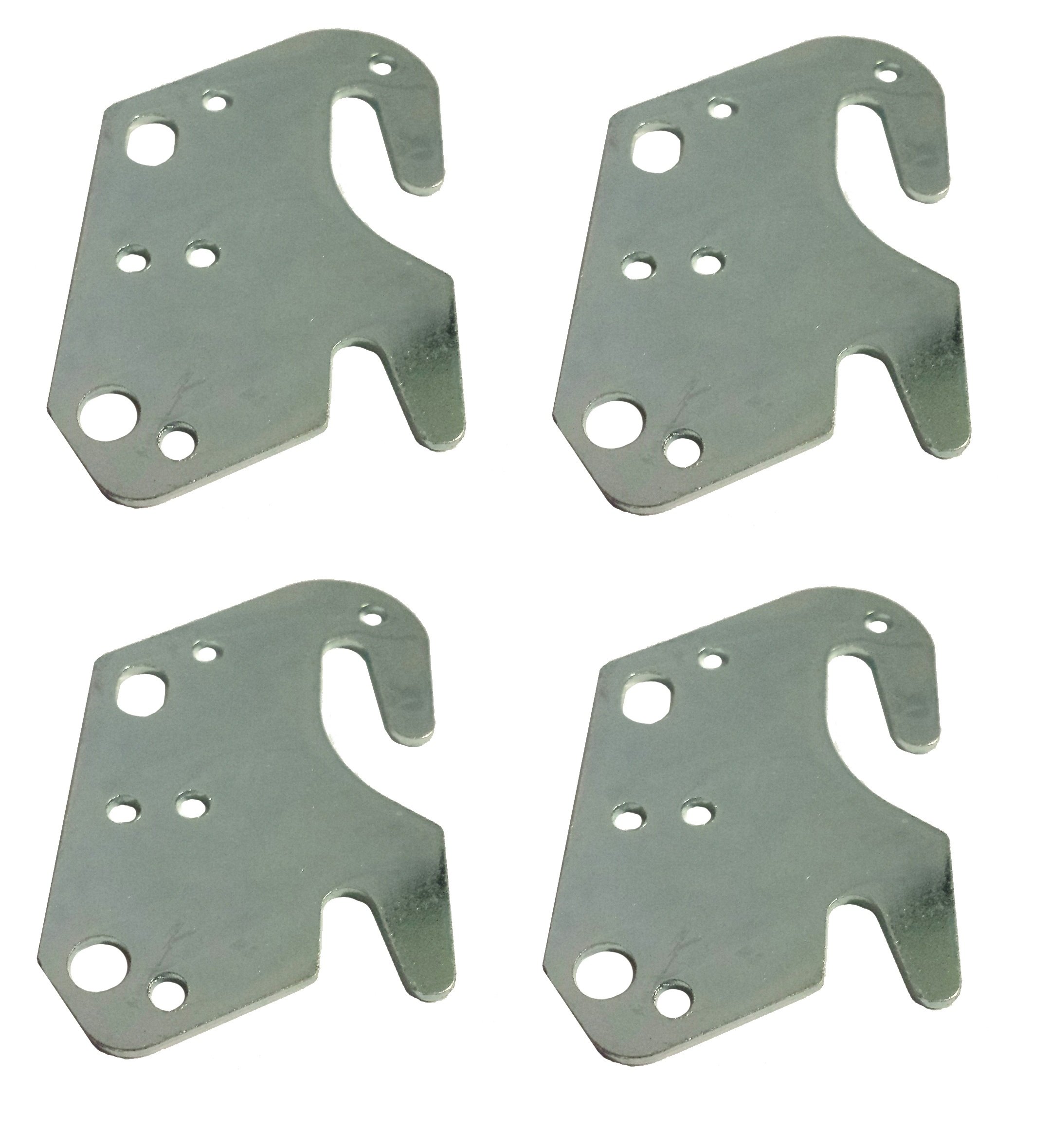 Regarmans Universal Wood Bed Rail Hook Plates - Set of 4, Heavy Duty Metal Brackets for Bed Frame Support, Easy Installation for DIY Furniture Assembly (Perfect for Bedroom, Guest Room, and Dormitory Furniture)