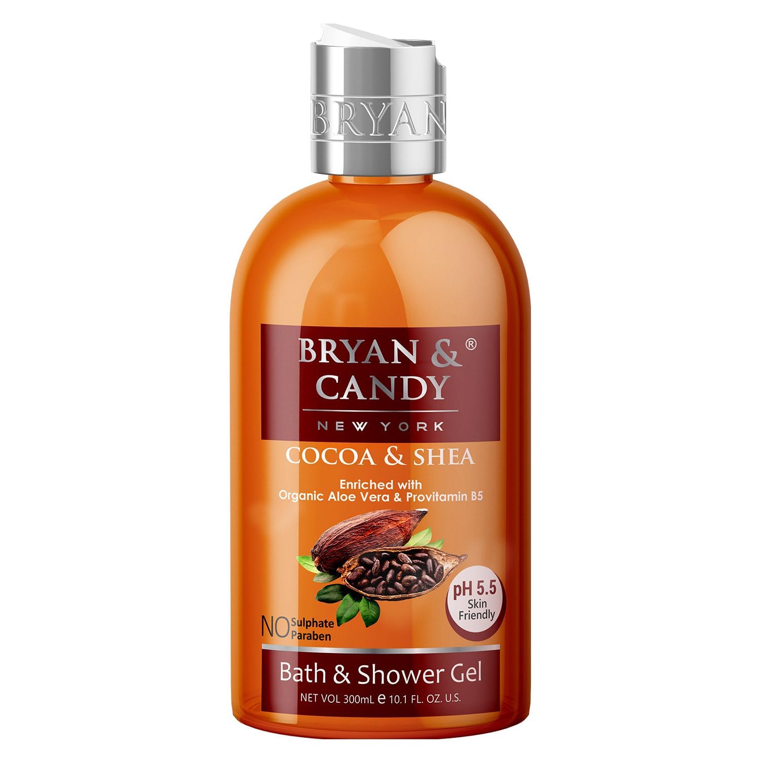 Bryan's Aloe Vera Candy Shower Gel - Moisturizing Body Wash with Cocoa & Shea Butter for Soft Skin (300ml) | Gentle Cleansing for Daily Use, Spa-Like Experience at Home